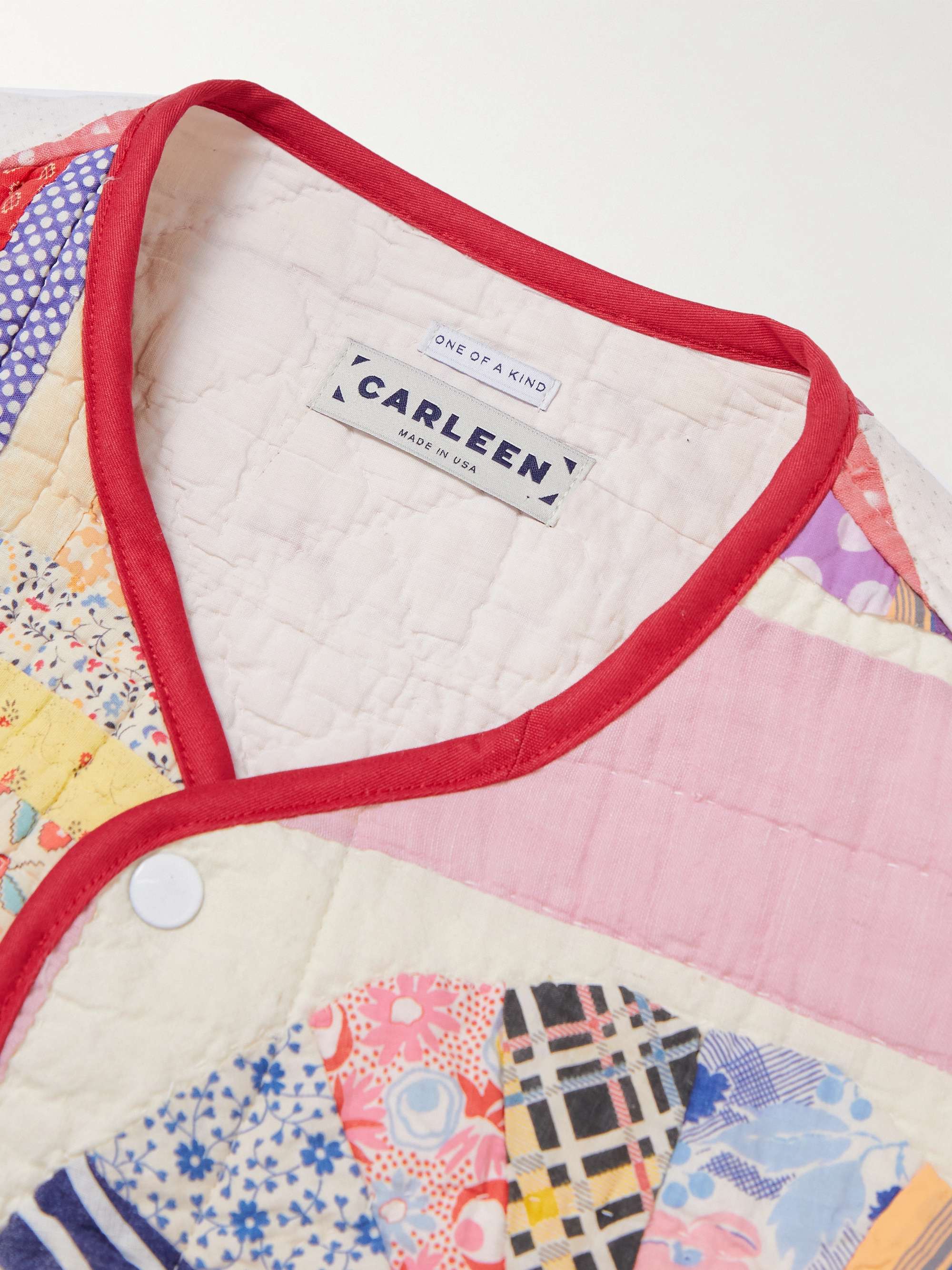 CARLEEN Quilted Patchwork Upcycled Cotton Gilet