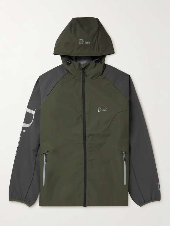 mrporter.com | Logo-Print Colour-Block Shell Hooded Jacket