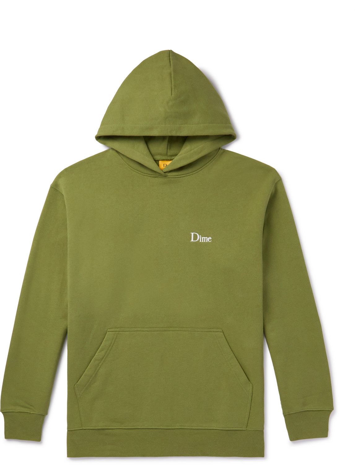 DIME Classic Logo-Embroidered Cotton-Jersey Hoodie
