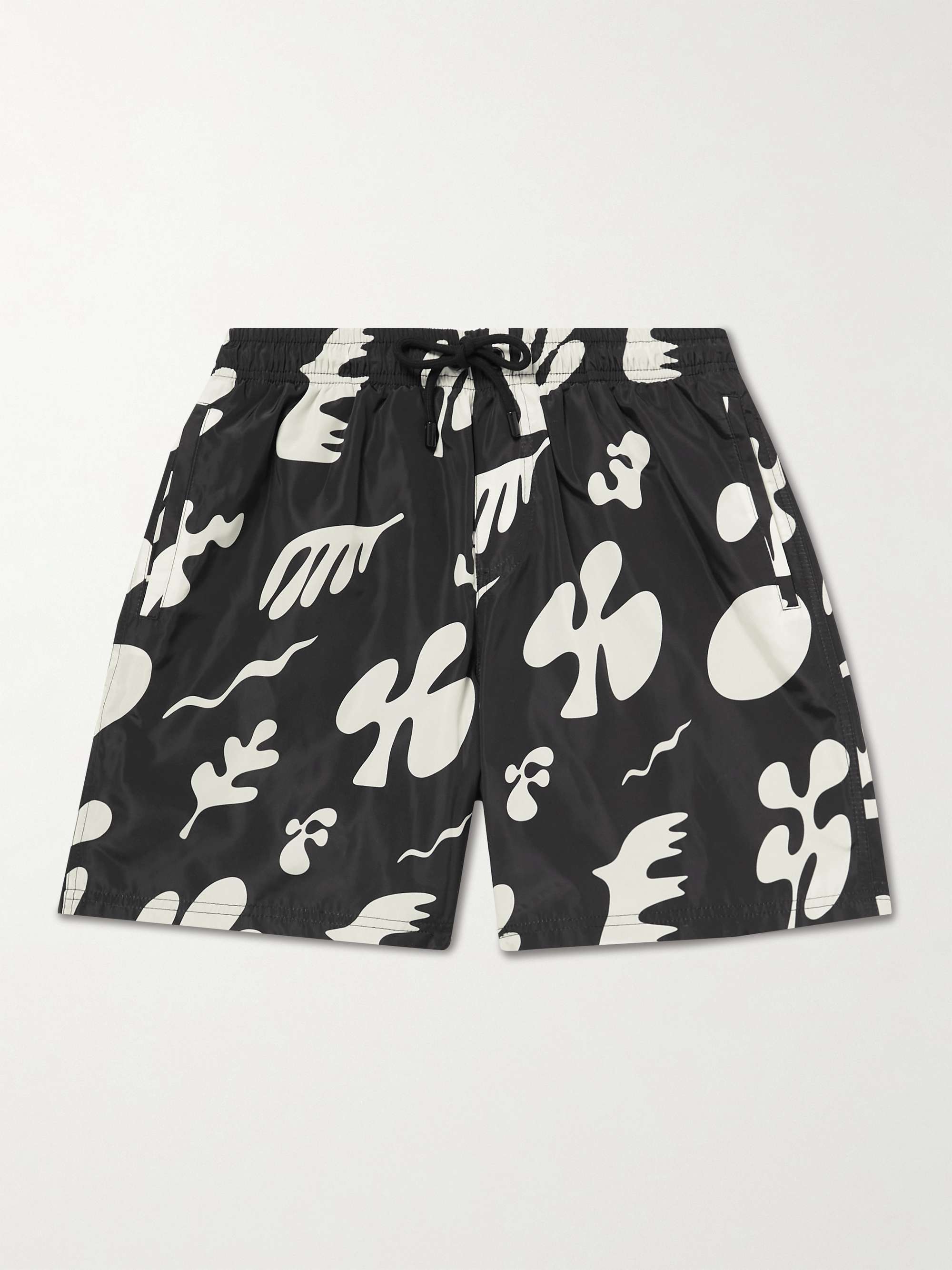 mrporter.com | Straight-Leg Short-Length Logo-Appliquéd Printed Swim Shorts