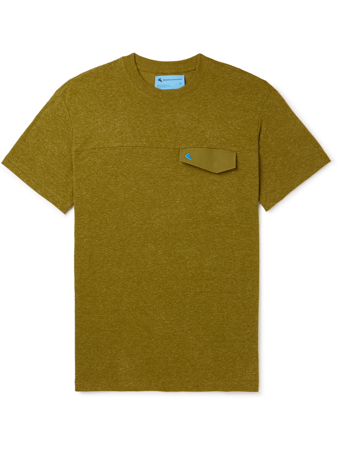 Klättermusen Aurvandil Logo-embroidered Lyocell And Hemp-blend T-shirt In Yellow