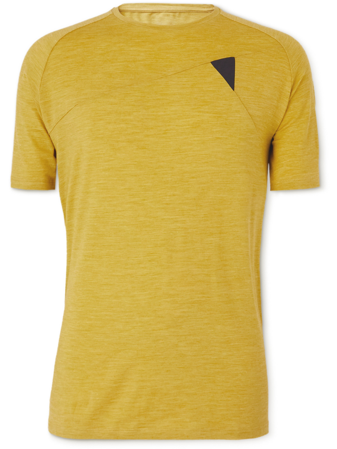 Klättermusen Fafne Stretch-tencel™ And Merino Wool-blend T-shirt In Yellow