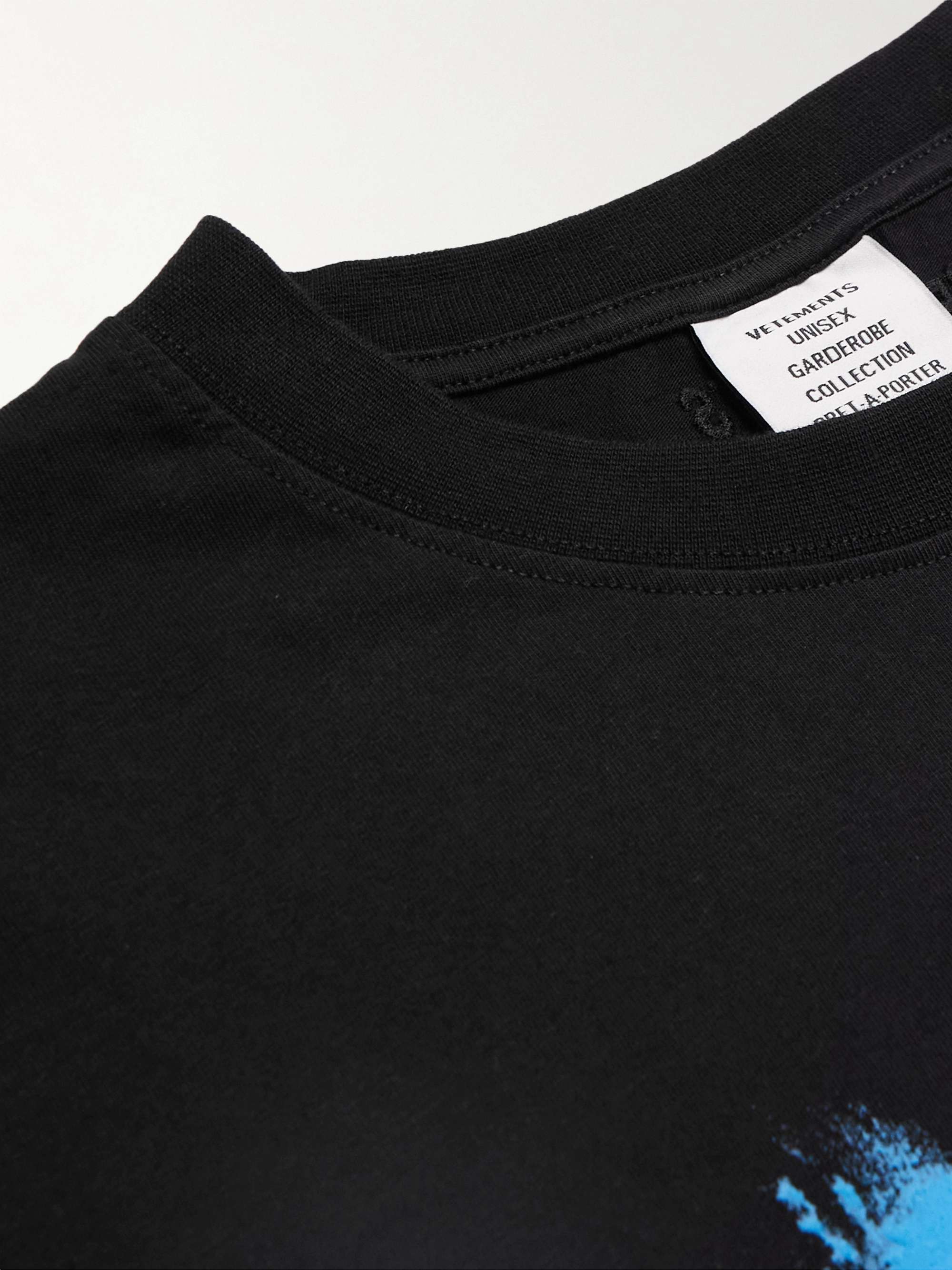VETEMENTS Oversized Printed Cotton-Jersey T-Shirt