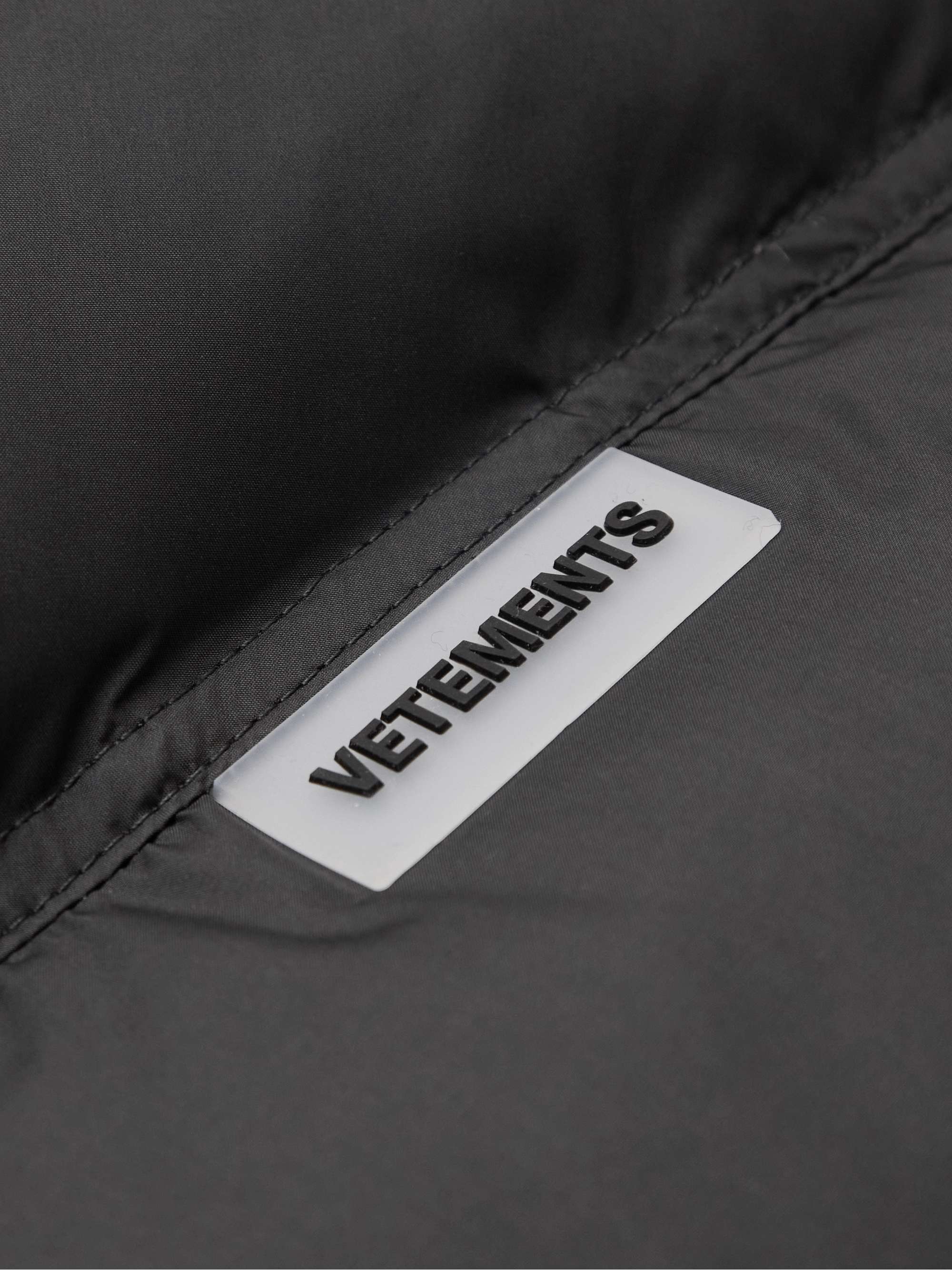 VETEMENTS Oversized Logo-Appliquéd Quilted Shell Jacket