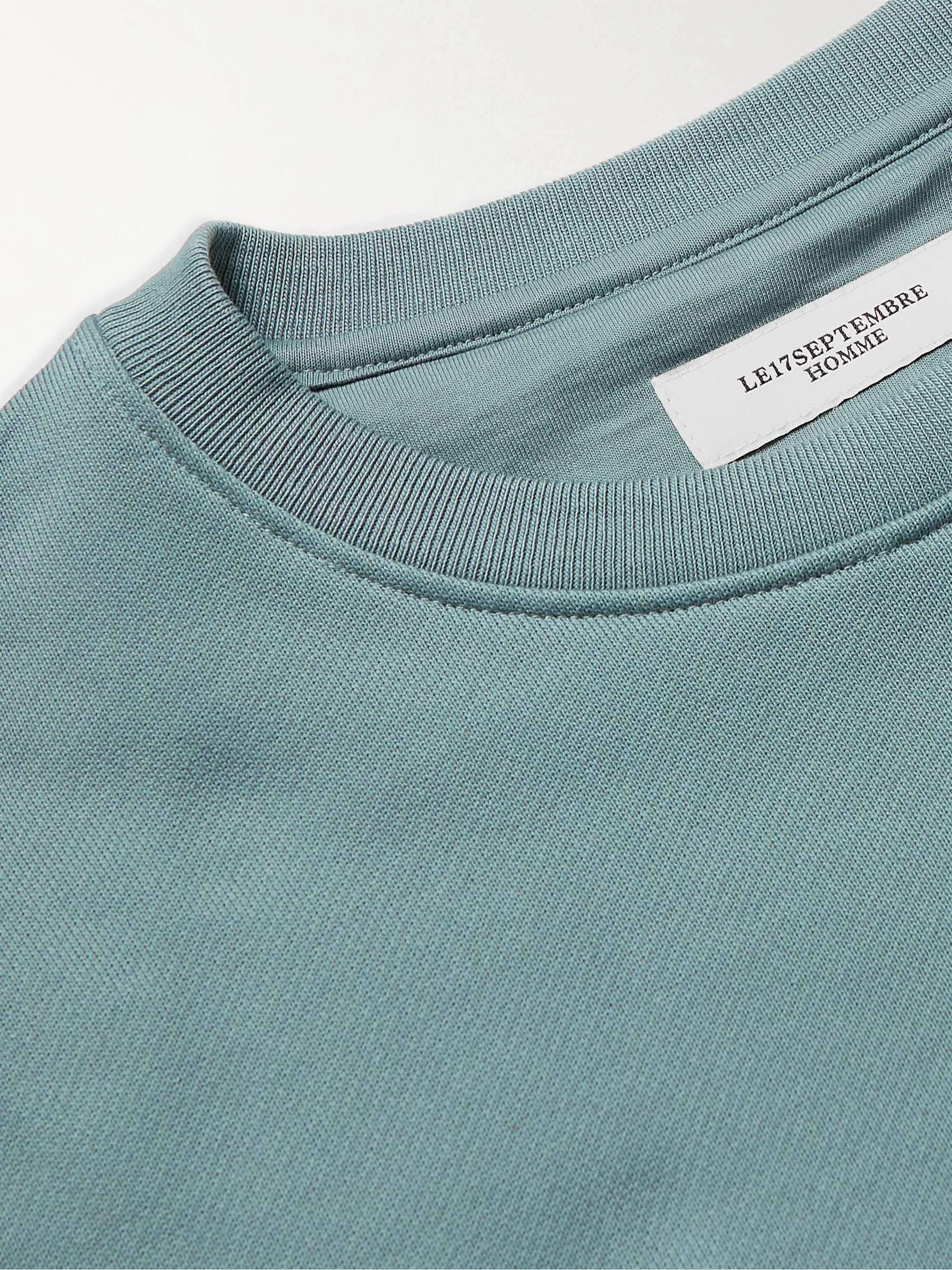 Blue Fleece-Back Cotton-Jersey Sweatshirt | LE 17 SEPTEMBRE | MR PORTER