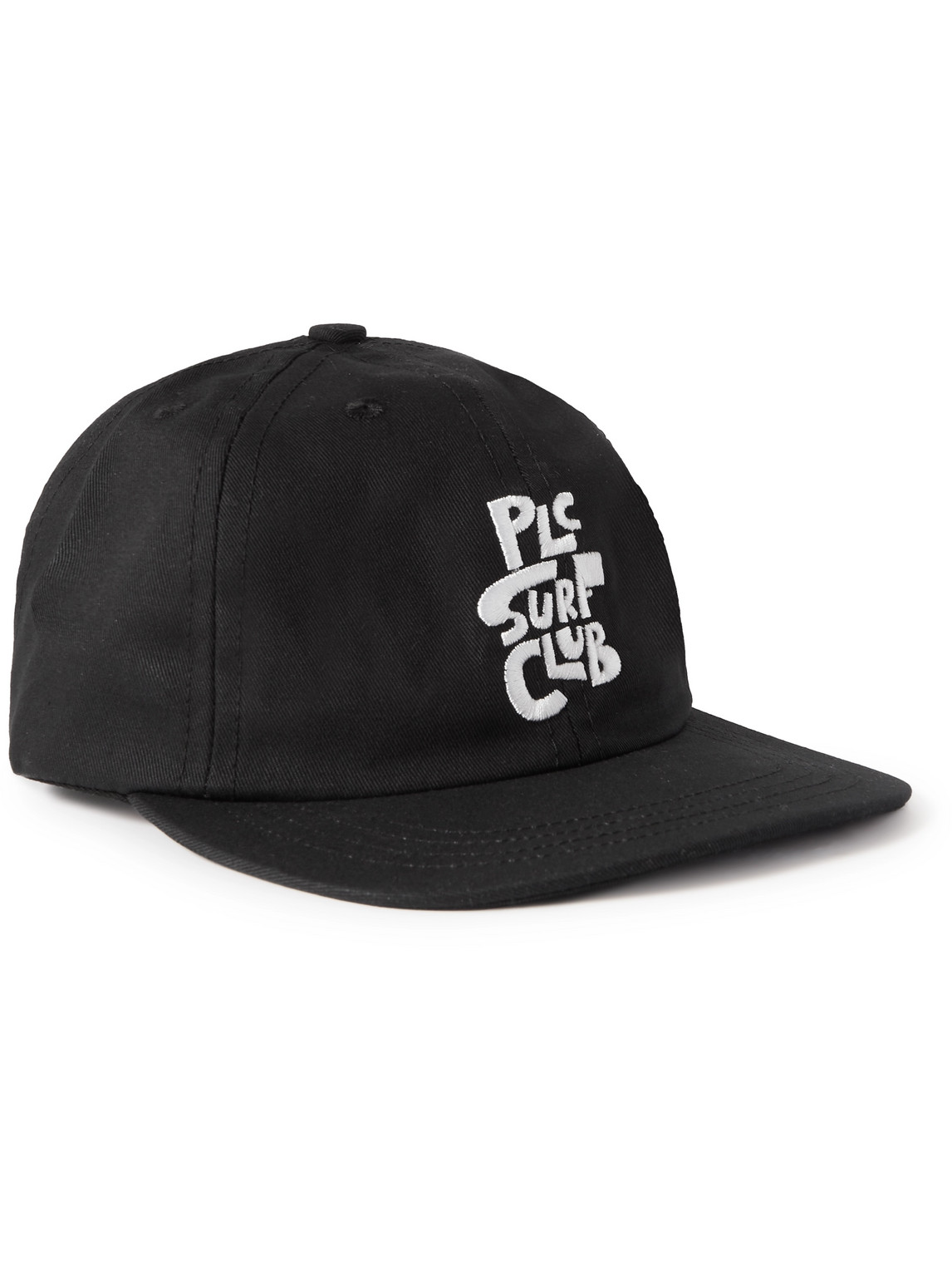 Pasadena Leisure Club Logo-embroidered Cotton-twill Baseball Cap In Black