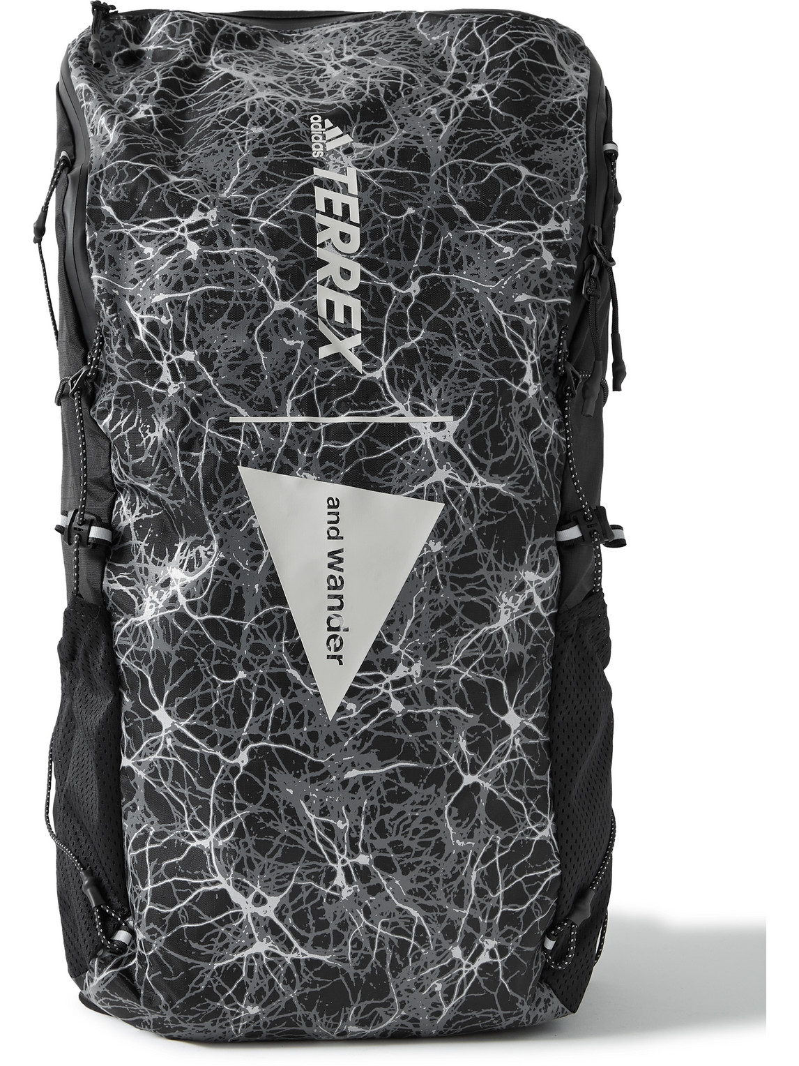 Adidas Consortium And Wander Terrex Printed Shell Backpack In Black