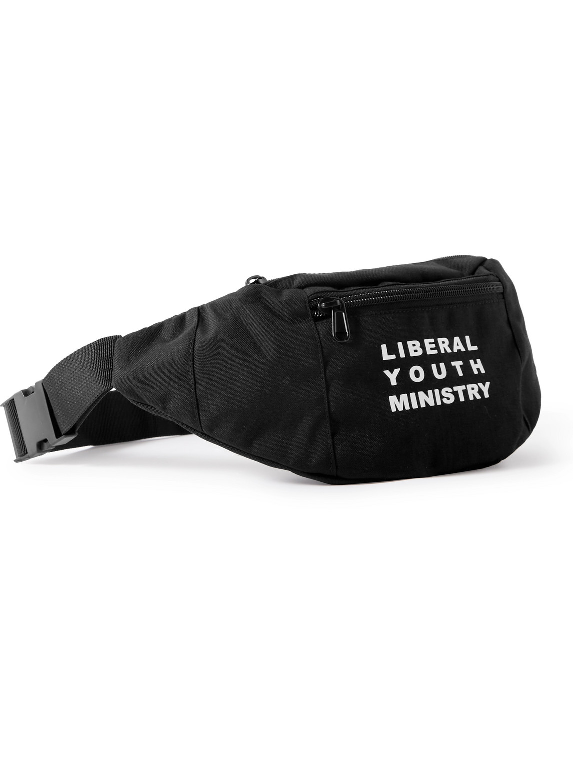 Liberal Youth Ministry Logo-print Shell Belt Bag In Black