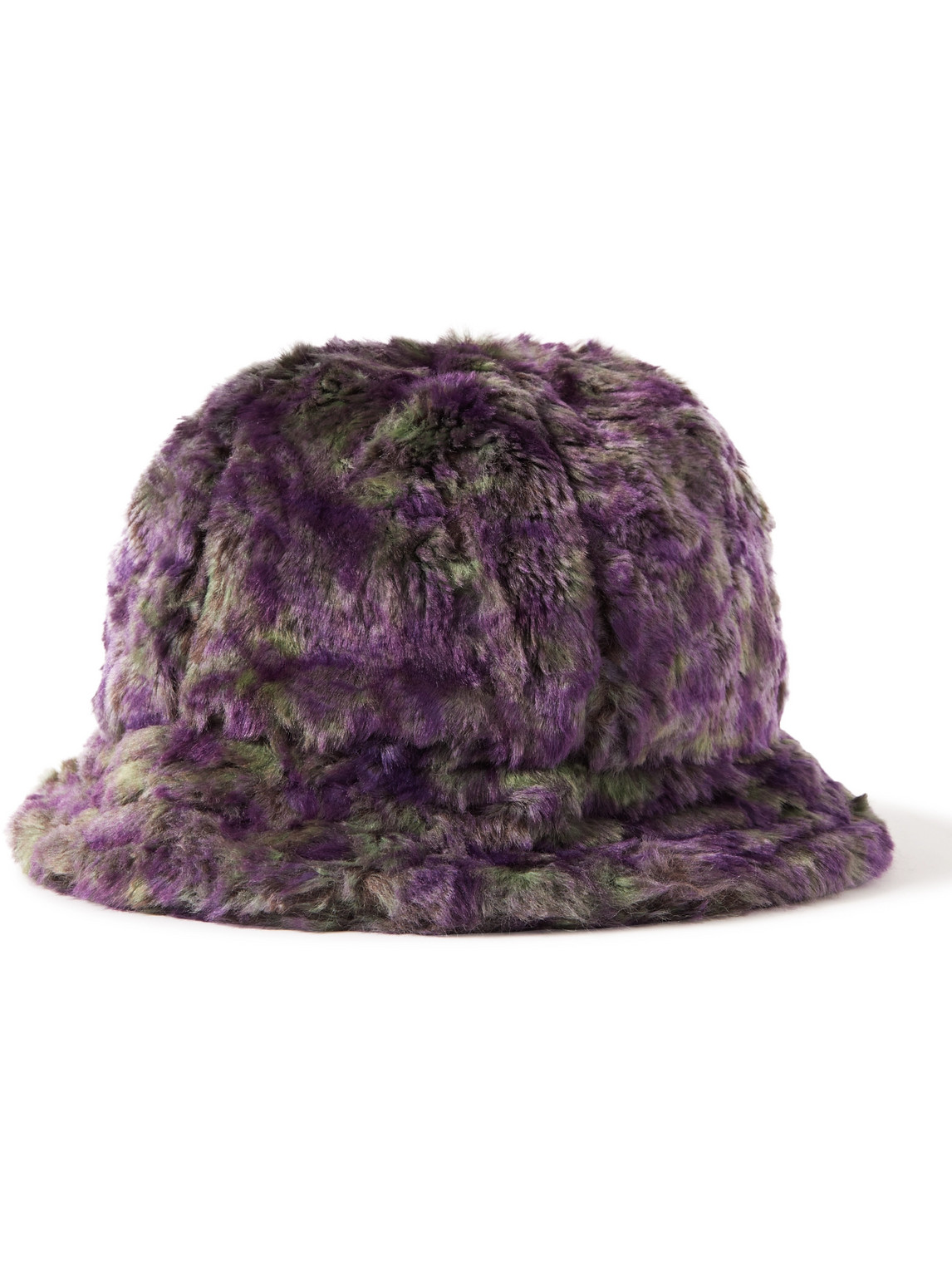 Bermuda Faux Fur Bucket Hat In Purple