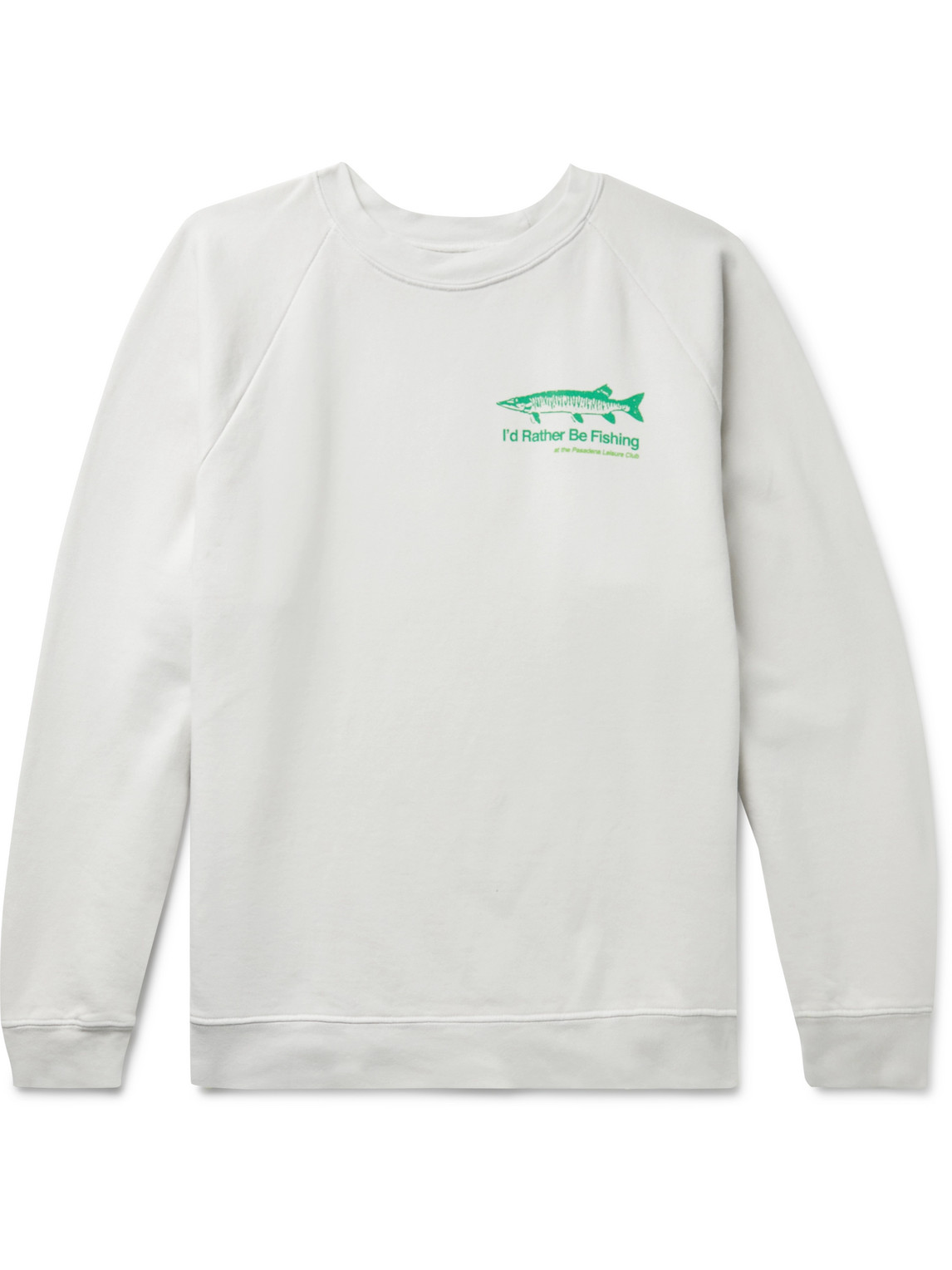 Pasadena Leisure Club Rather Be Printed Cotton-jersey Sweatshirt In Neutrals