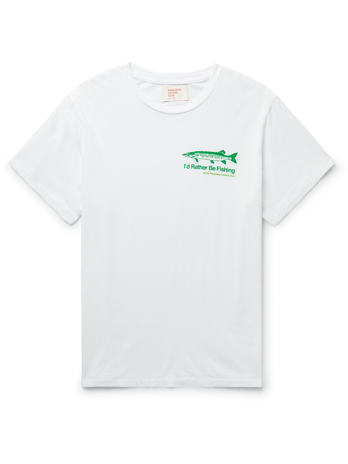 Pasadena Leisure Club Rather Be Printed Combed Cotton-jersey T-shirt In White