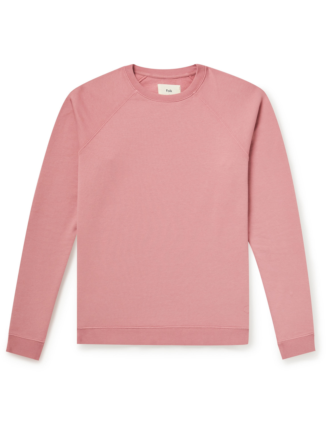 Folk Rivet Garment-dyed Cotton-jersey Sweatshirt In Pink
