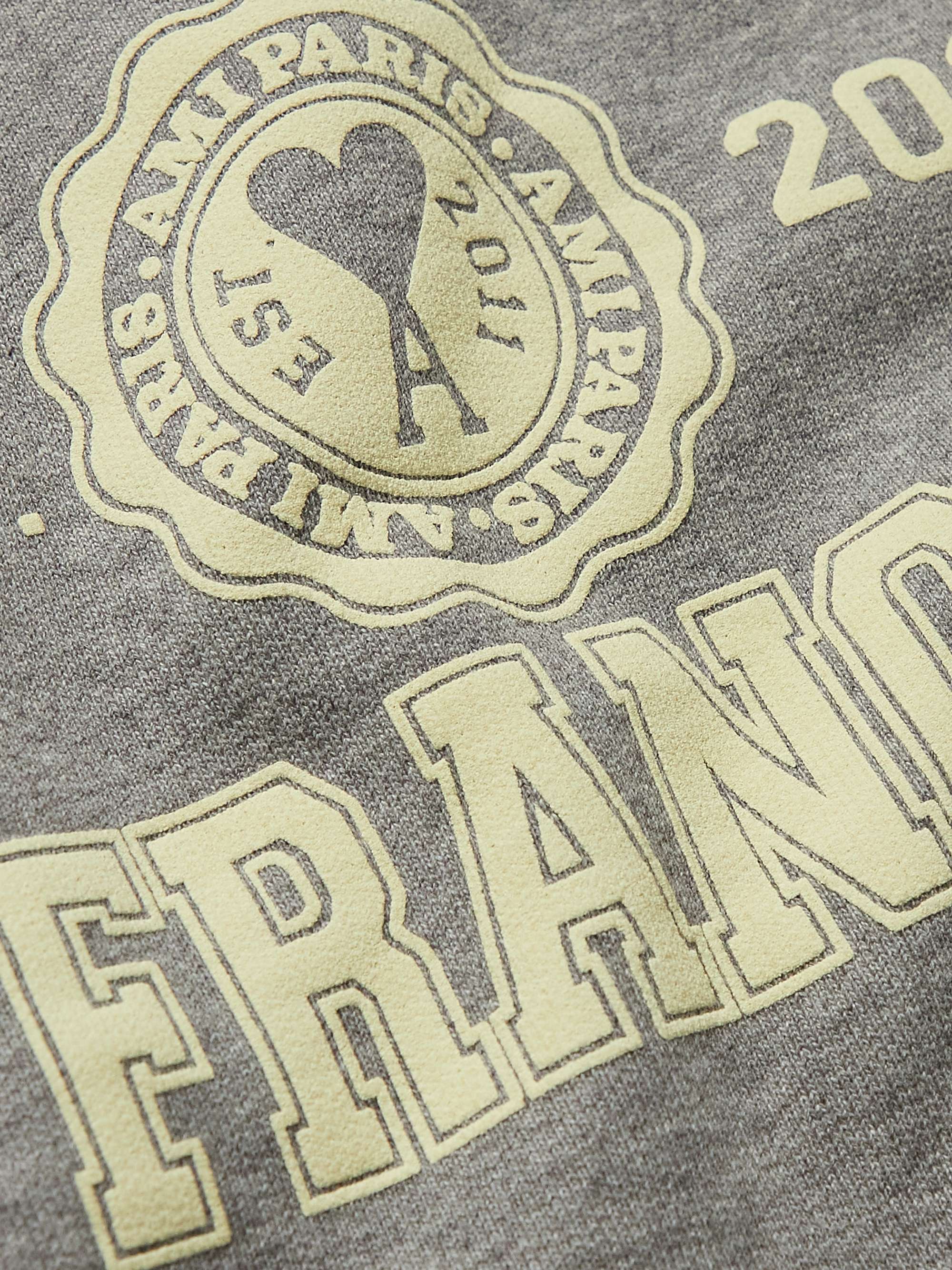 AMI PARIS Logo-Print Cotton-Jersey Sweatshirt