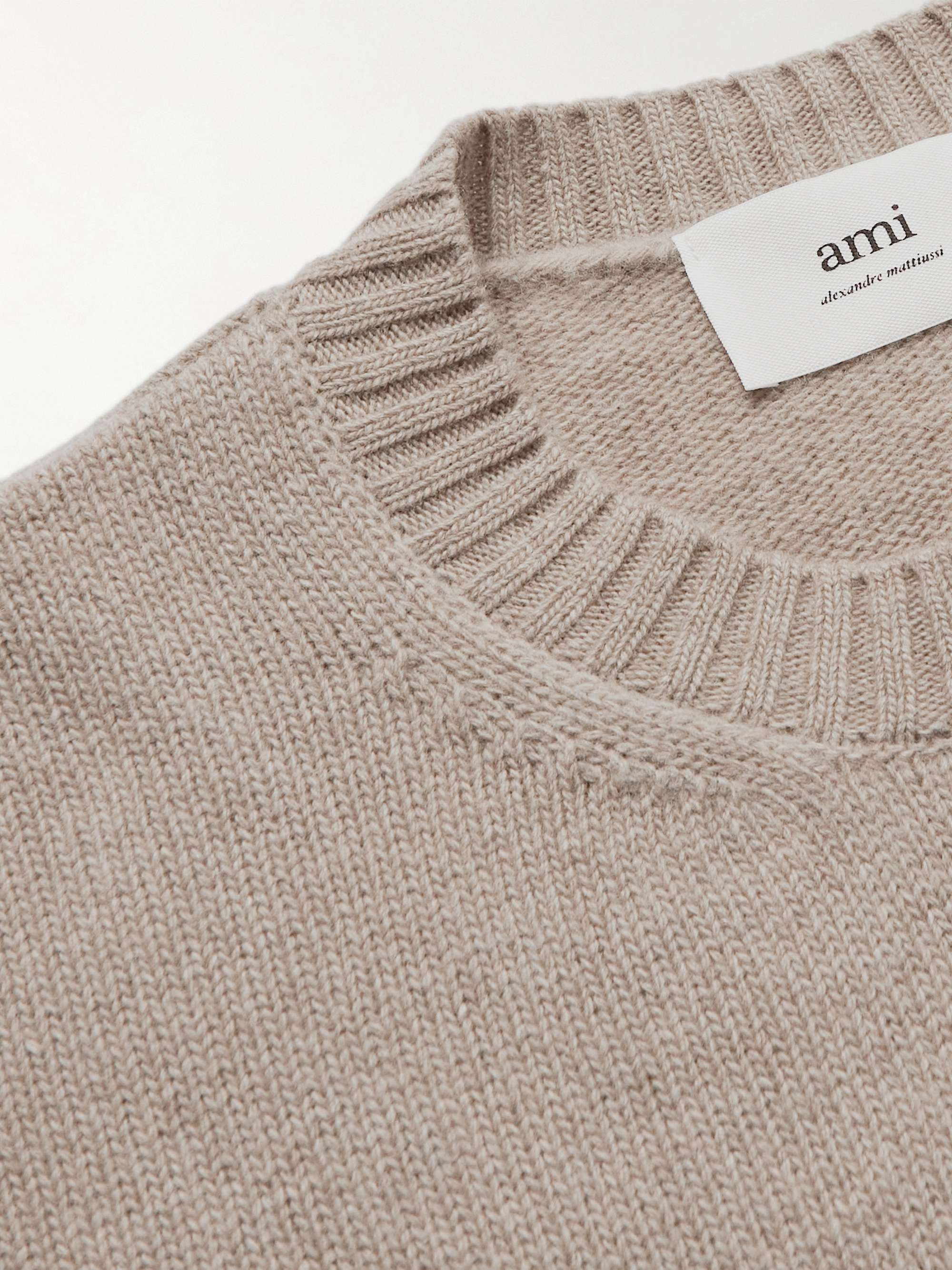 AMI PARIS Logo-Jacquard Wool Sweater