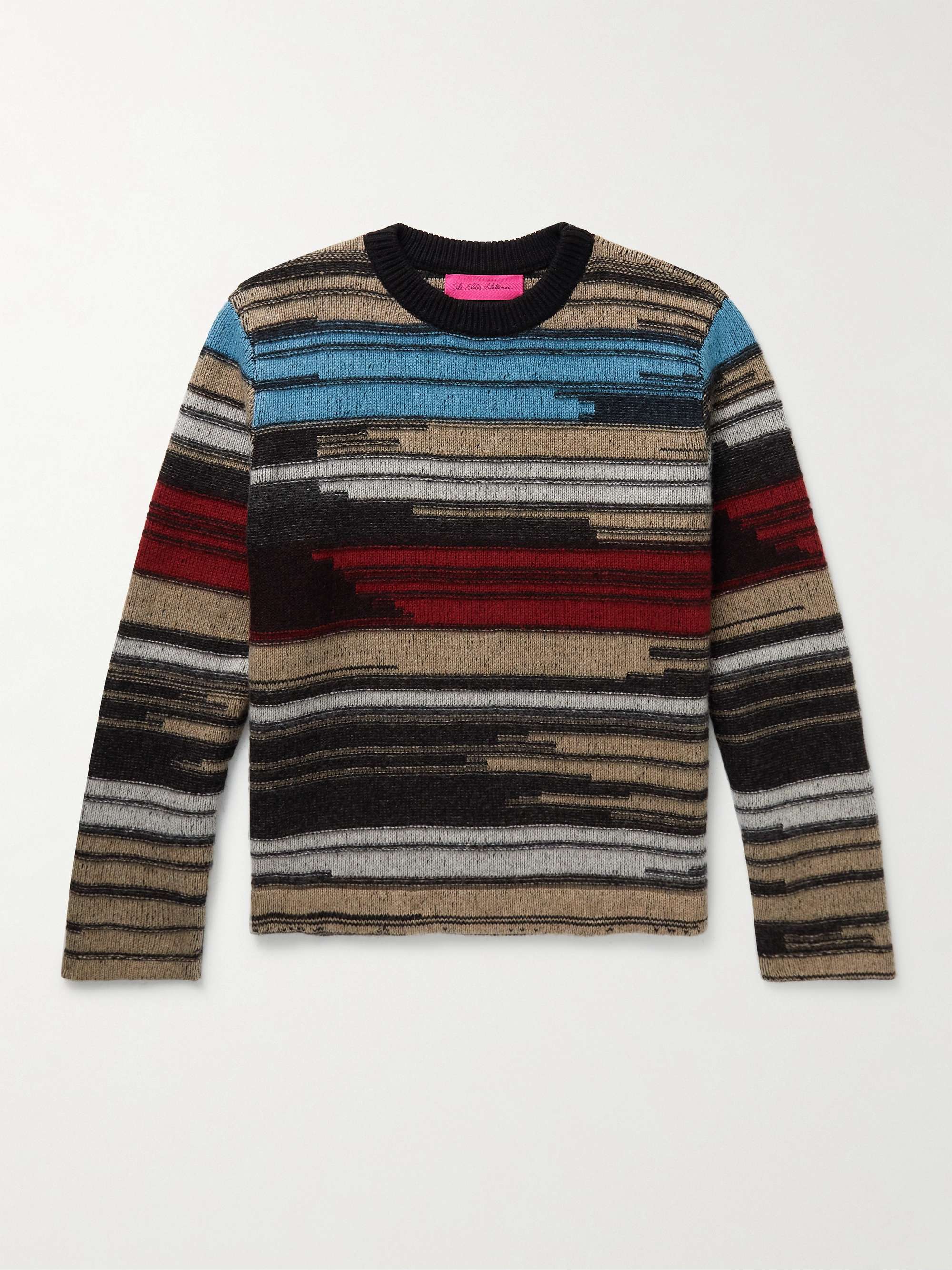 THE ELDER STATESMAN Striped Cashmere Sweater