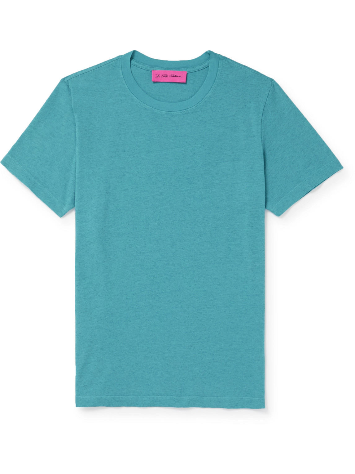 The Elder Statesman Cotton And Cashmere-blend Jersey T-shirt In Blue