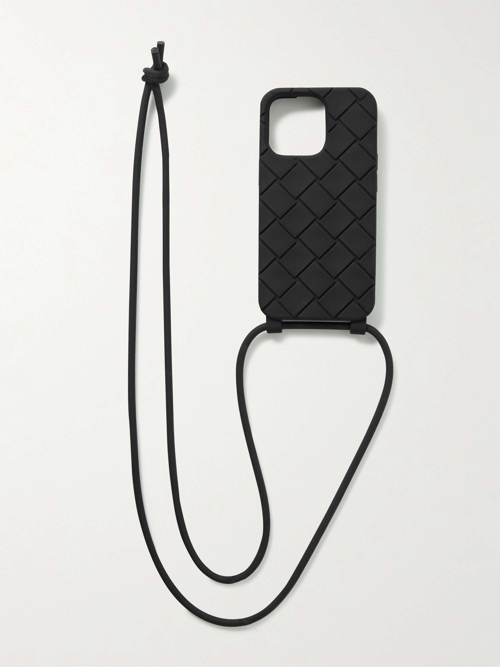 Bottega Veneta Intrecciato Rubber Iphone 13 Case in Black Womens Accessories Phone cases 