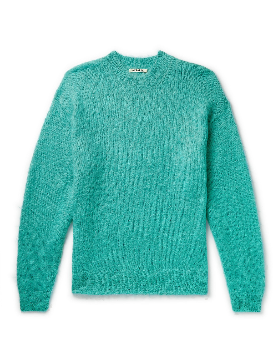 Auralee Brushed Mohair And Wool-blend Sweater In Blue | ModeSens