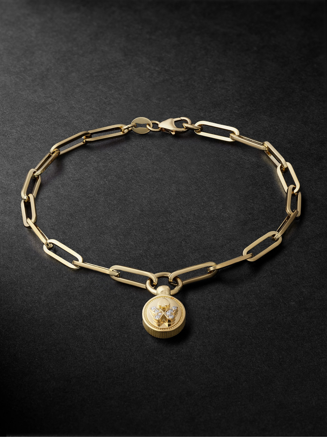 Foundrae Mini Reverie Crest Gold Diamond Bracelet