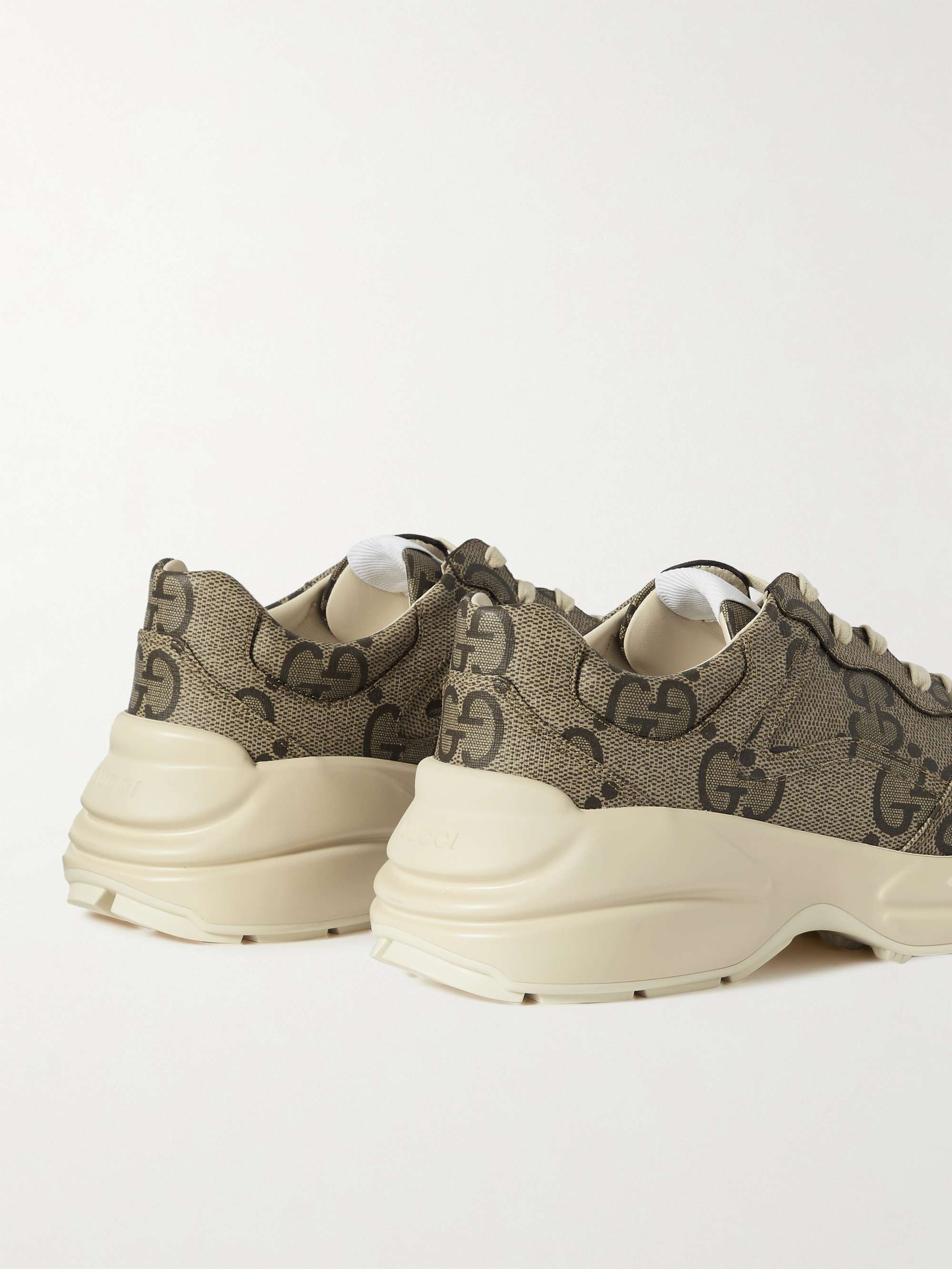 GUCCI Rhyton Monogrammed Canvas Sneakers