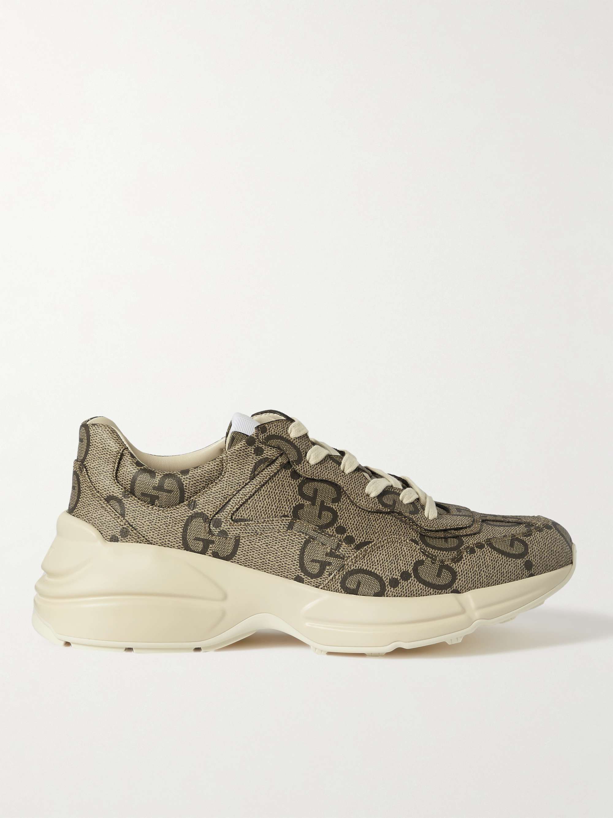 GUCCI Rhyton Monogrammed Canvas Sneakers