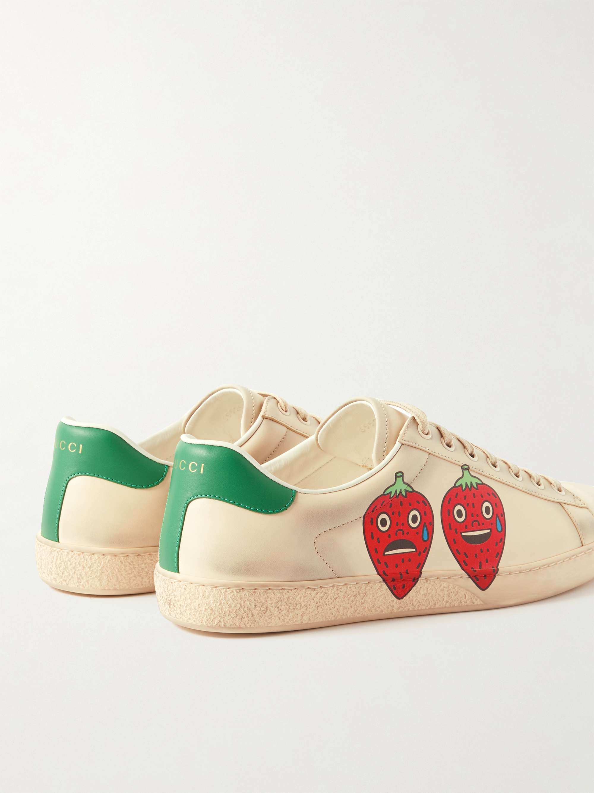GUCCI New Ace Printed Leather Sneakers