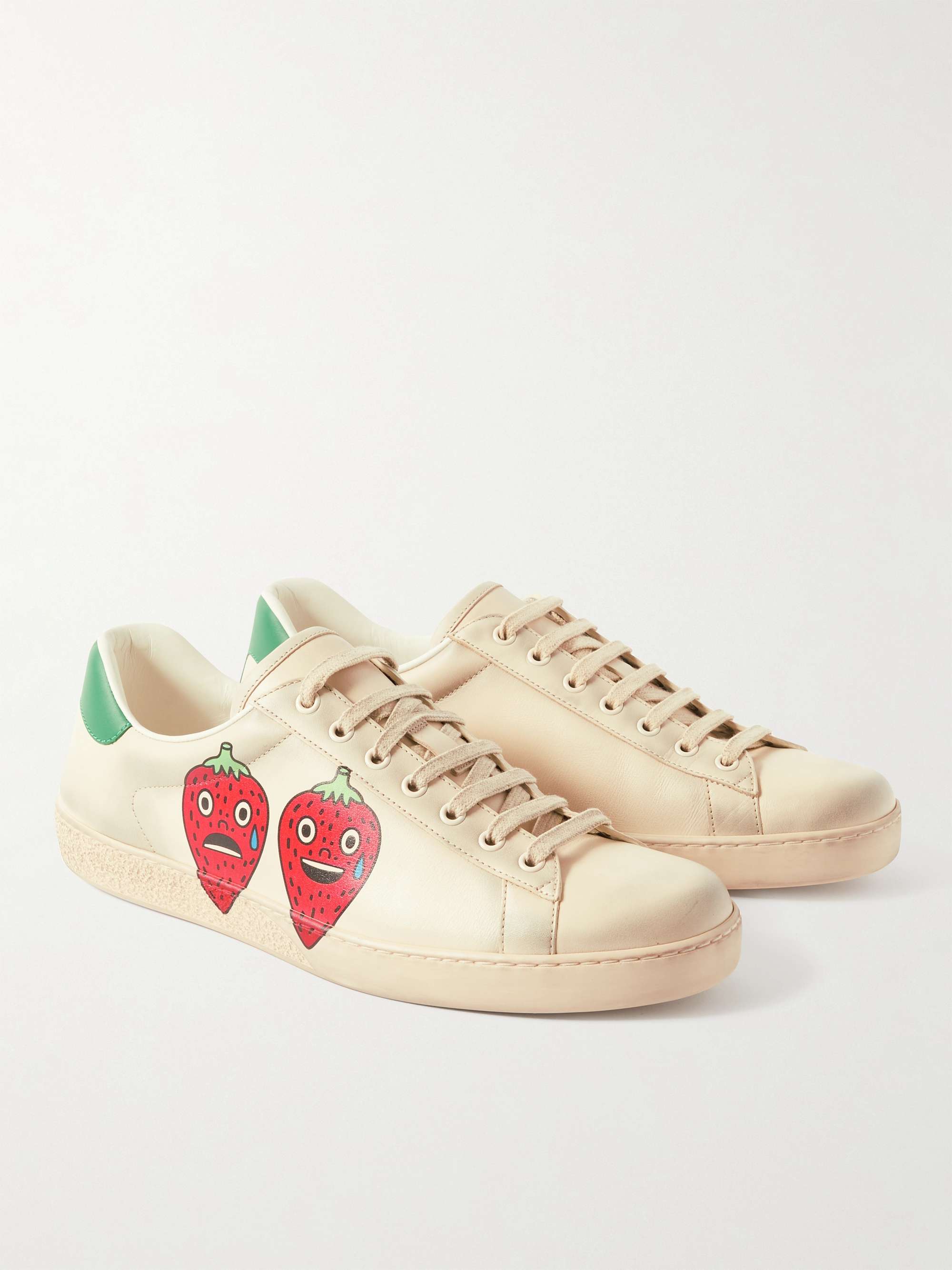 GUCCI New Ace Printed Leather Sneakers