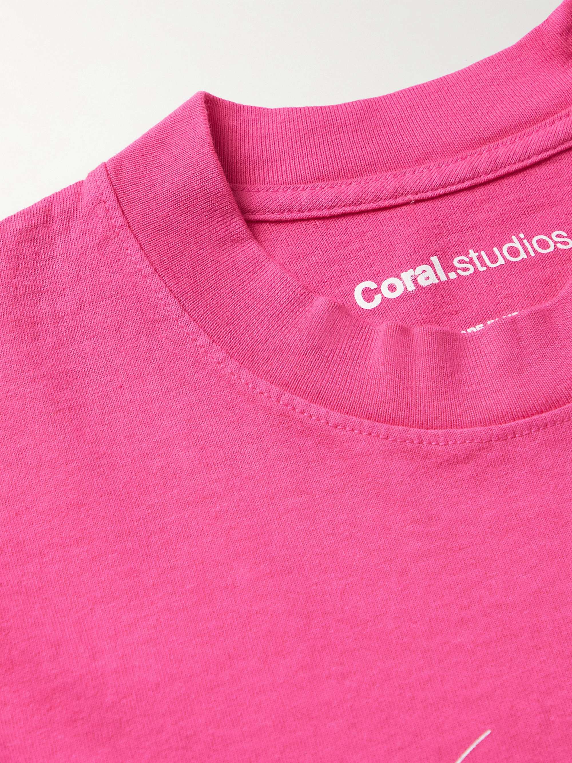 CORAL STUDIOS Peace of Mind Printed Cotton-Jersey T-Shirt