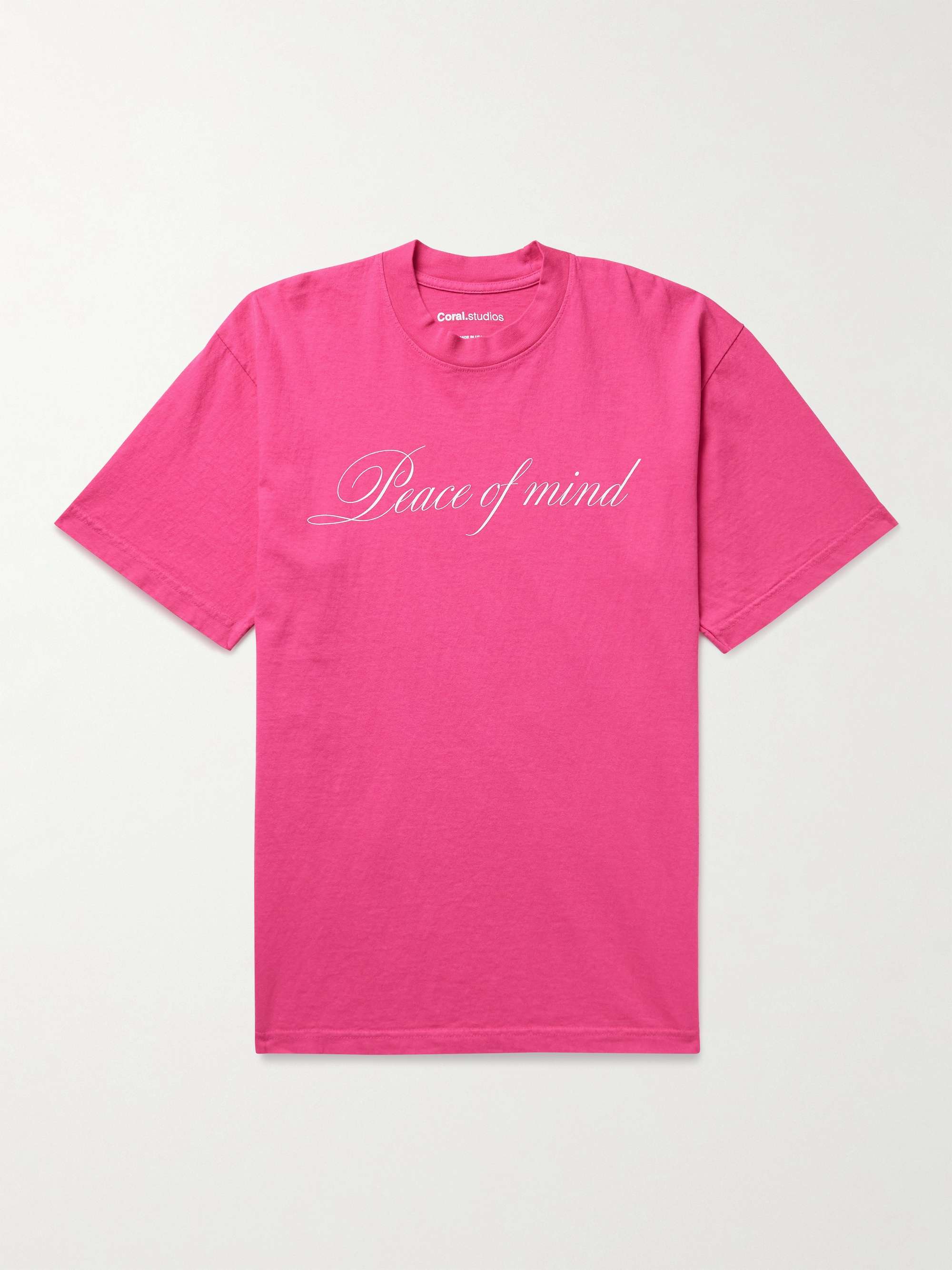 CORAL STUDIOS Peace of Mind Printed Cotton-Jersey T-Shirt