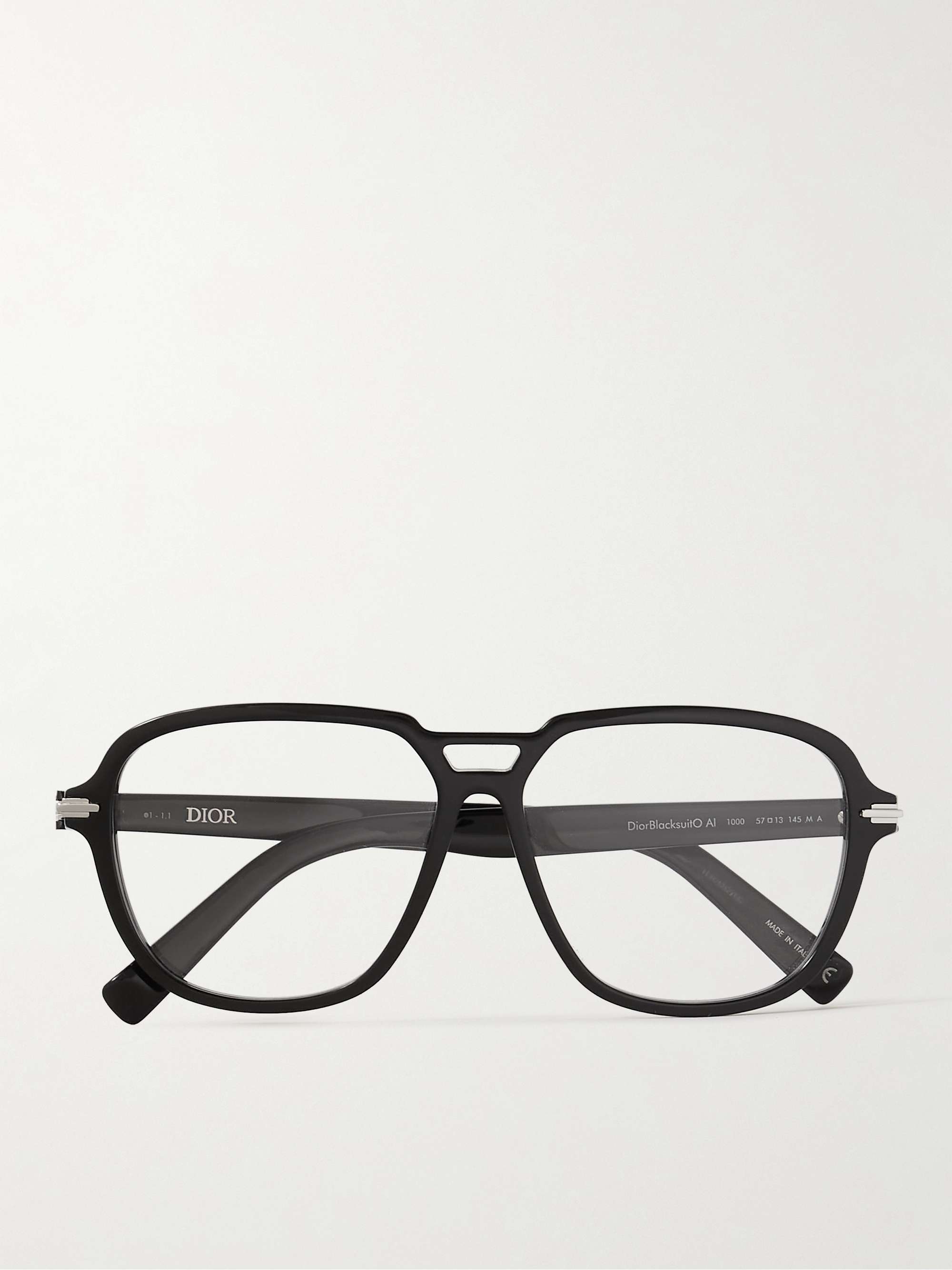 DIOR EYEWEAR DiorBlackSuitO AI Aviator-Style Acetate Optical Glasses