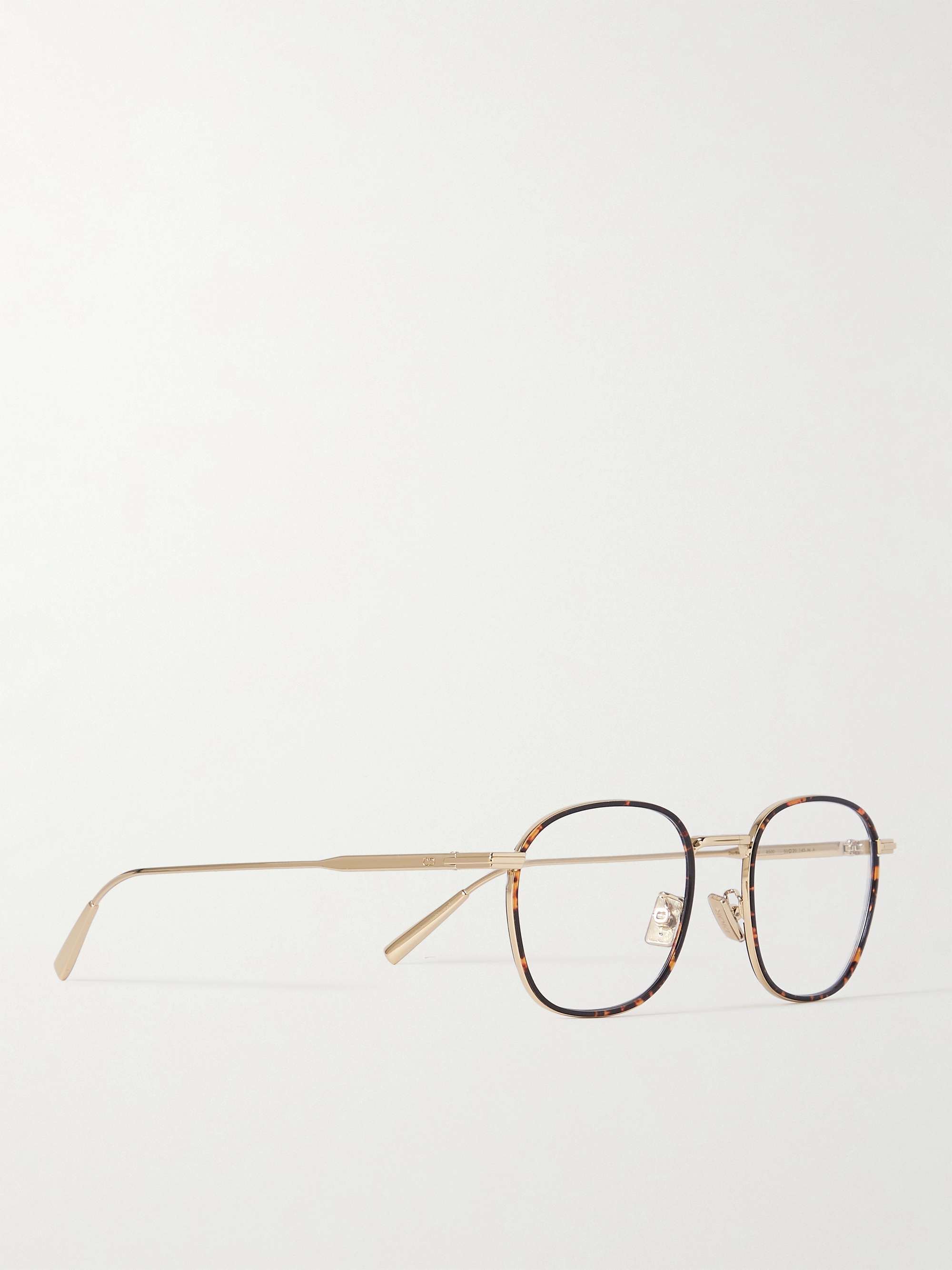 DIOR EYEWEAR DiorBlackSuit S2U Round-Frame Tortoiseshell Acetate and Gold-Tone Optical Glasses