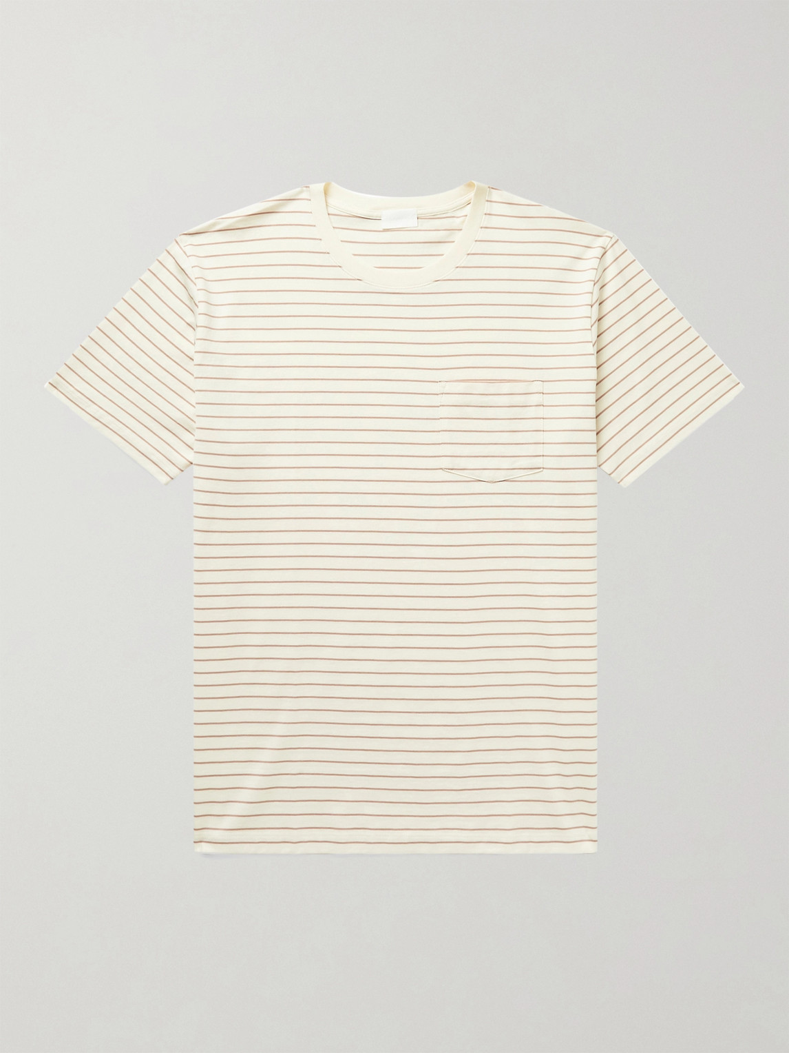 Handvaerk Striped Pima Cotton-jersey T-shirt In Neutrals
