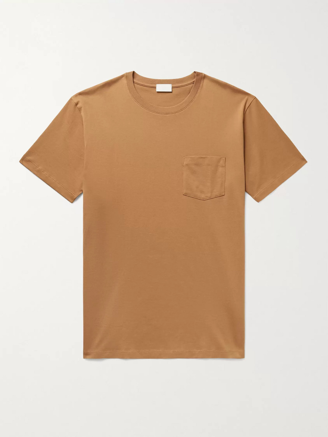 Handvaerk Pima Cotton-jersey T-shirt In Orange