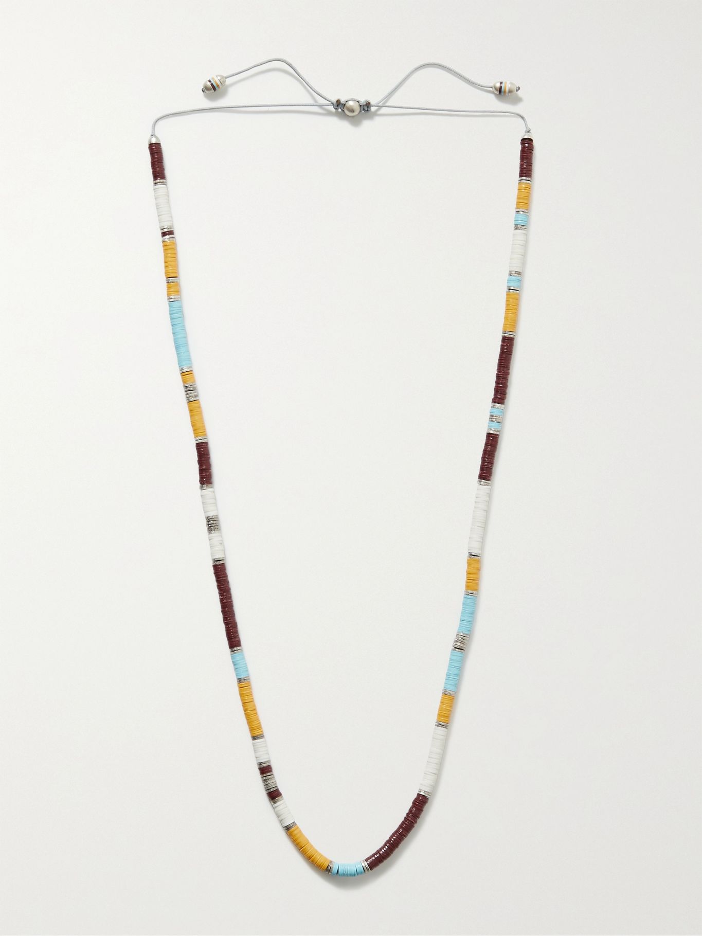 Multi Sterling Silver and Vinyl Beaded Necklace | M.COHEN | MR PORTER