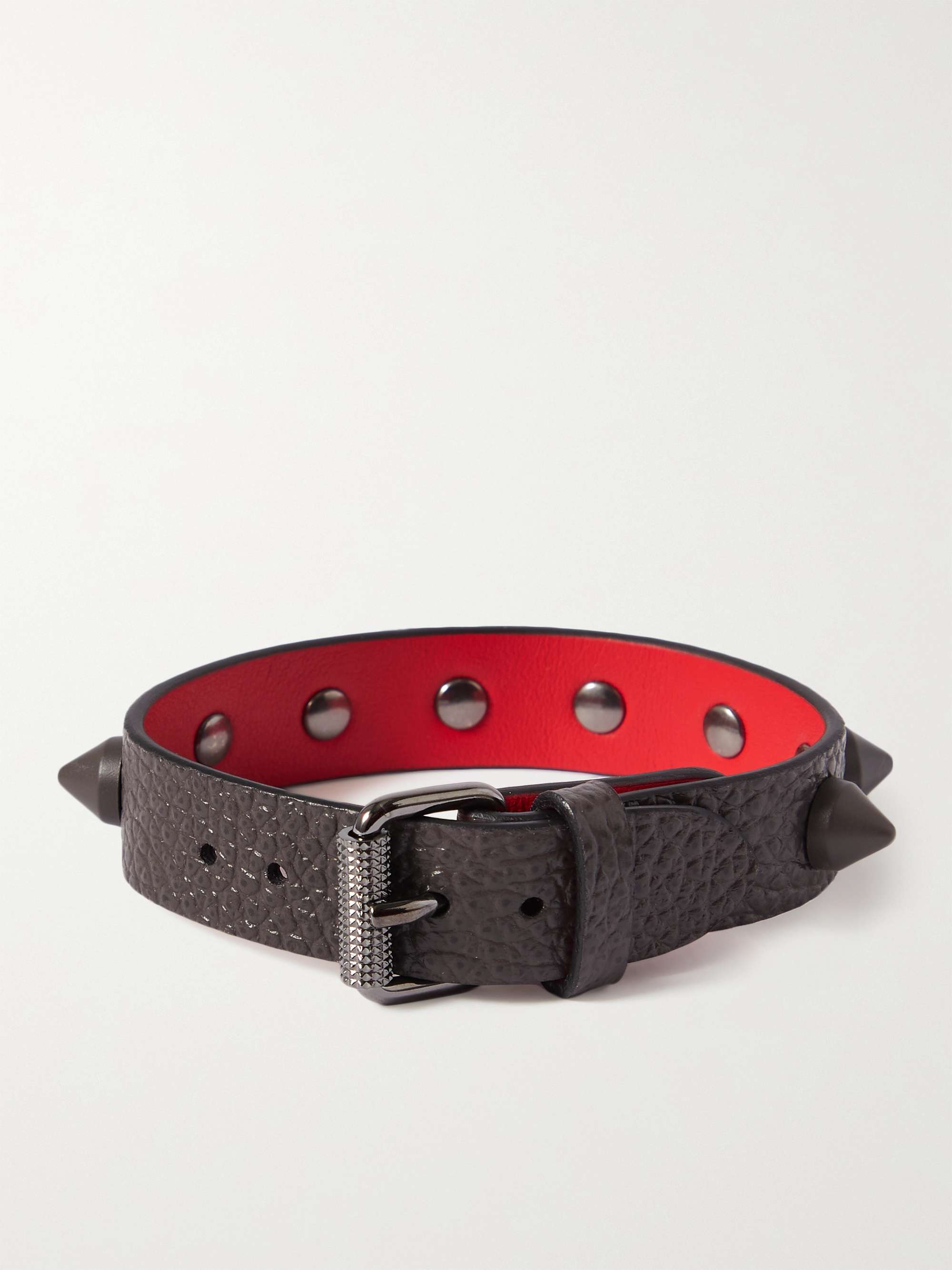 CHRISTIAN LOUBOUTIN Spiked Leather Bracelet