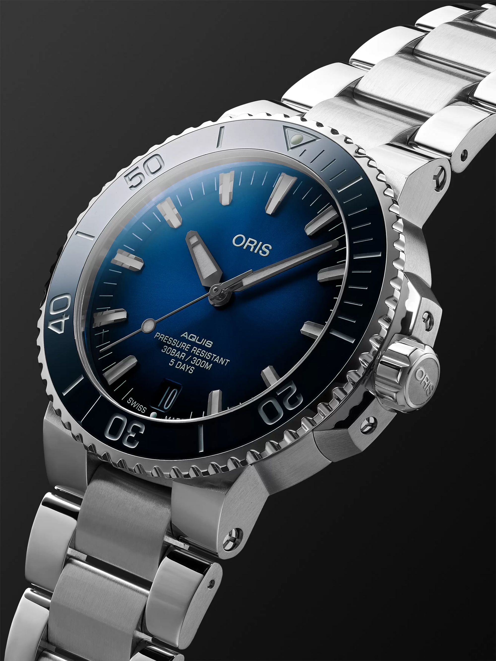 ORIS Aquis Date Calibre 400 Automatic 43.5mm Stainless Steel Watch, Ref. No. 01 400 7763 4135-07 8 24 09PEB