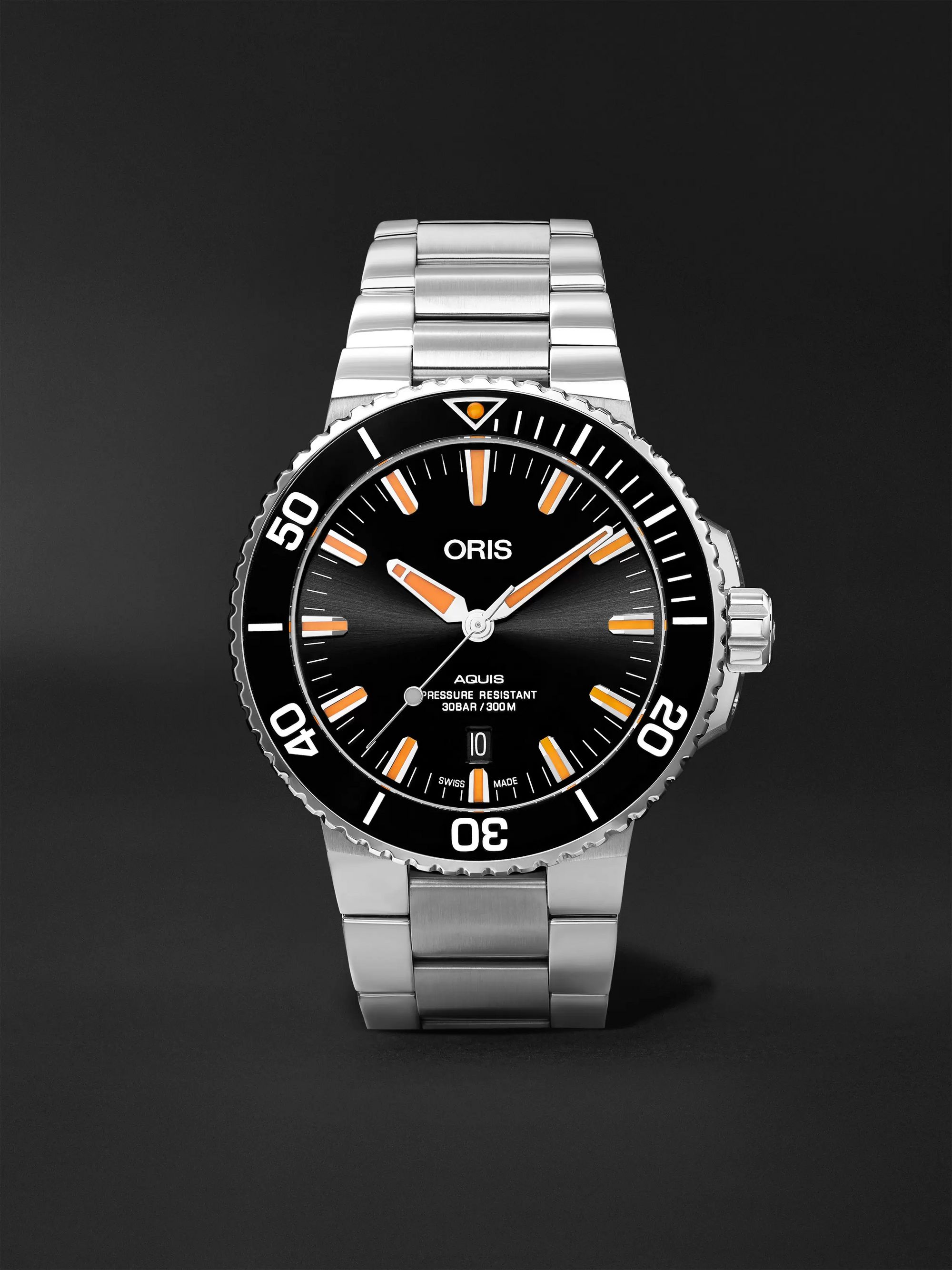 ORIS Aquis Date Automatic 43.5mm Stainless Steel Watch, Ref. No. 01 733 7730 4159-07 8 24 05PEB