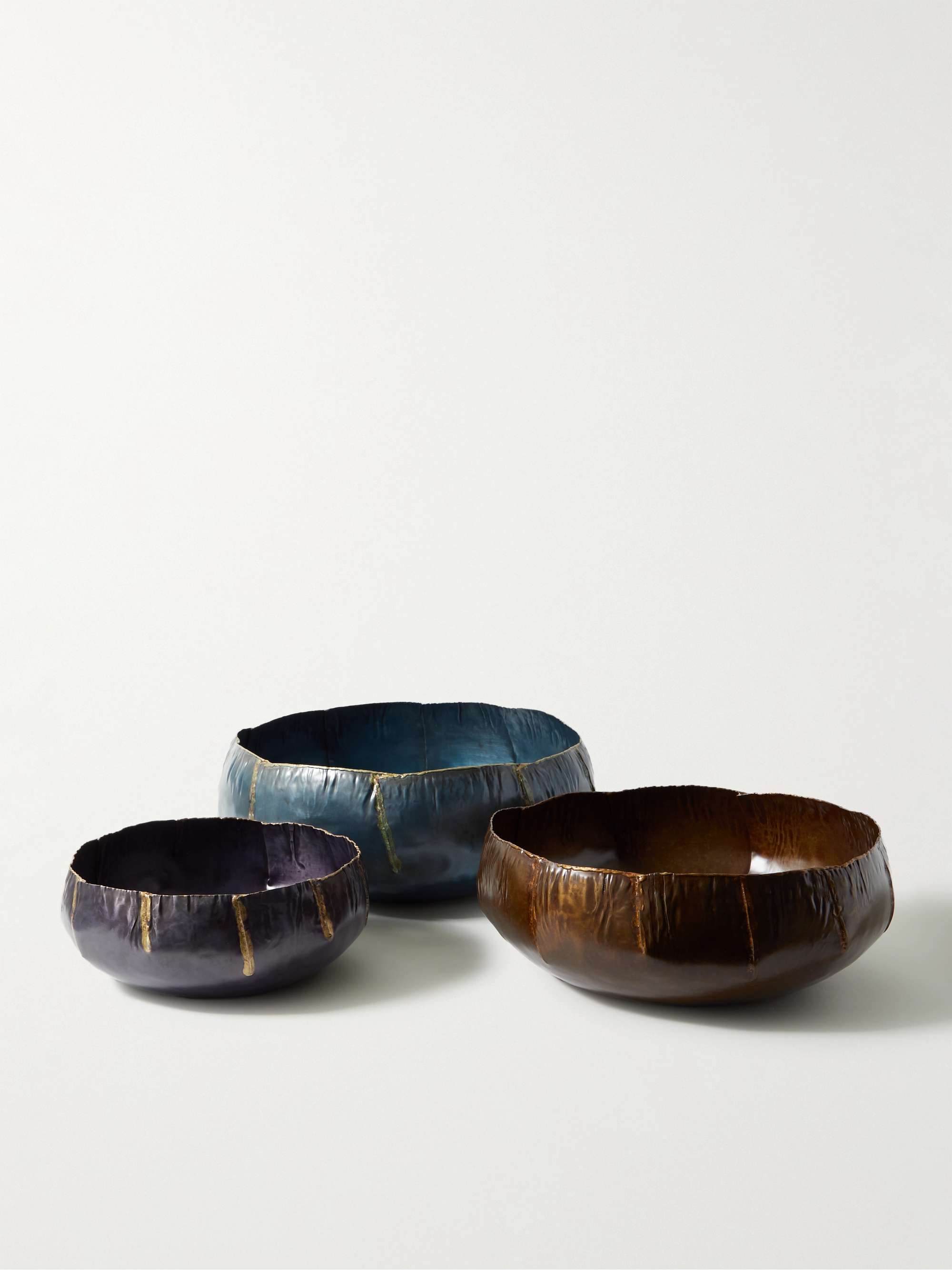 BEN SOLEIMANI Set of Three Iron Bowls