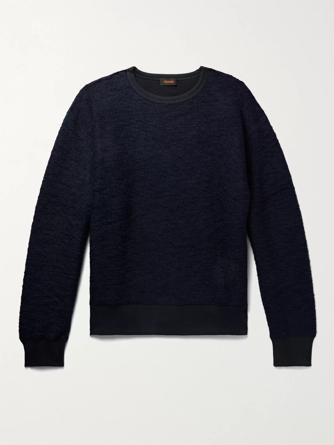 Chimala Textured Wool-blend Sweatshirt In Blue