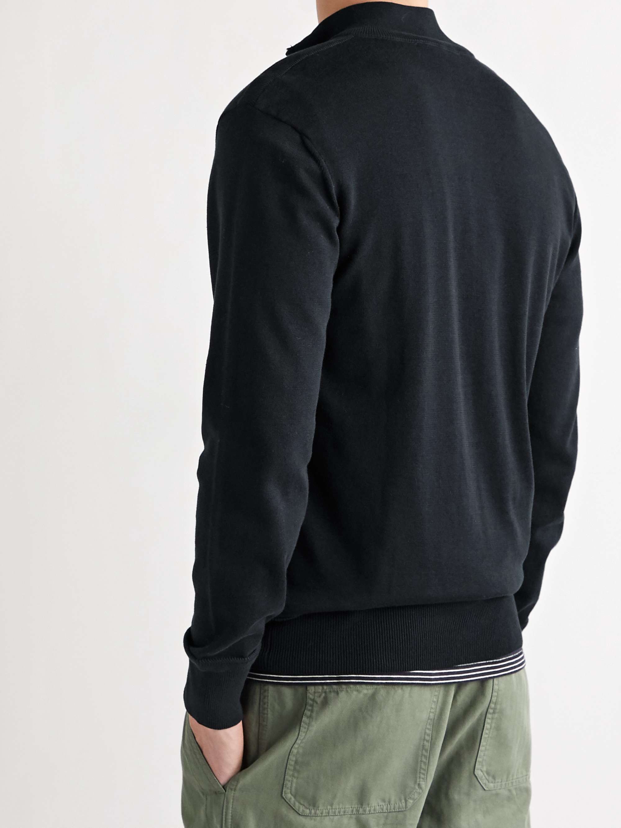 ORLEBAR BROWN Lennard Slim-Fit Sea Island Cotton Half-Zip Sweater