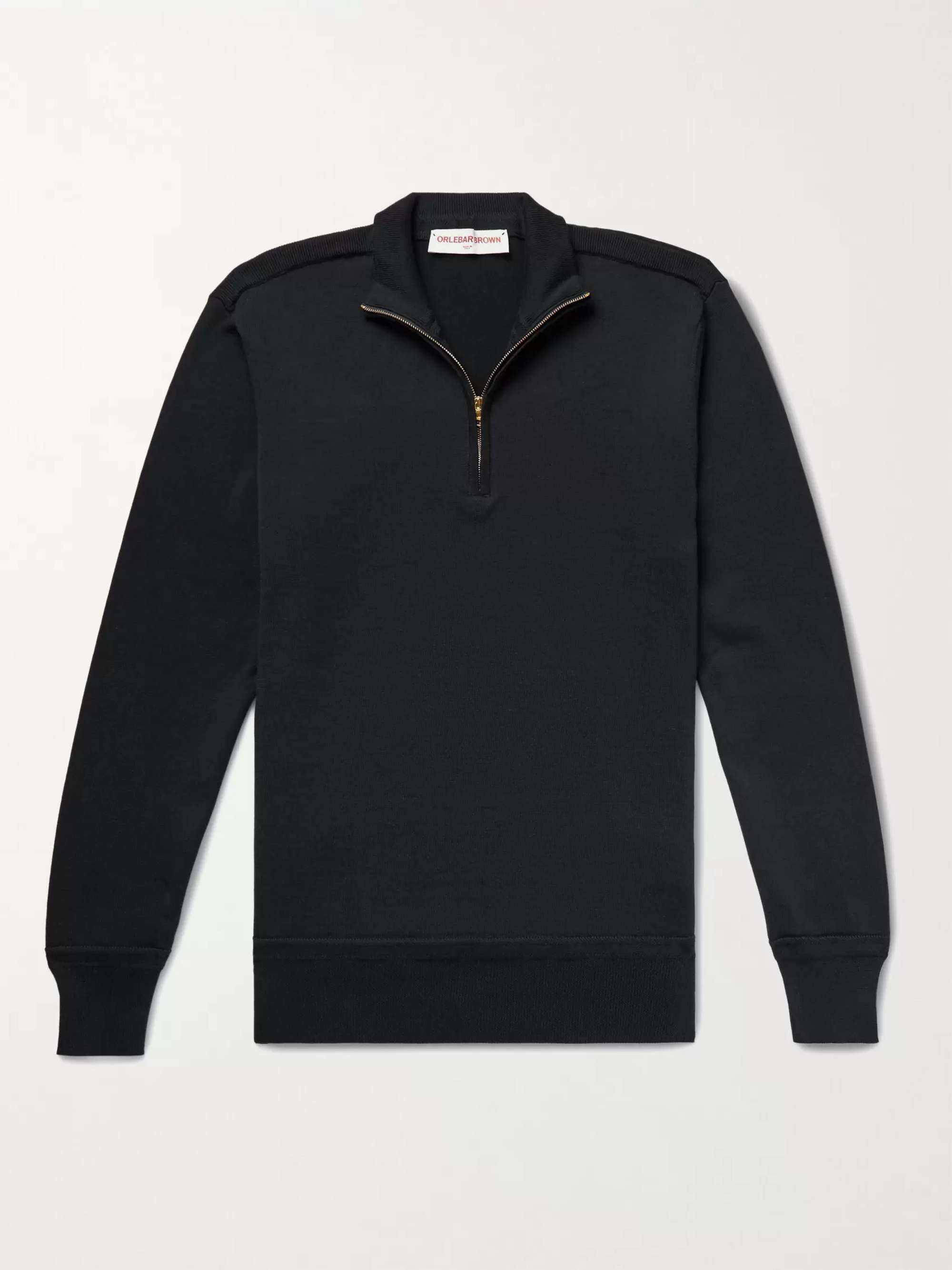 ORLEBAR BROWN Lennard Slim-Fit Sea Island Cotton Half-Zip Sweater