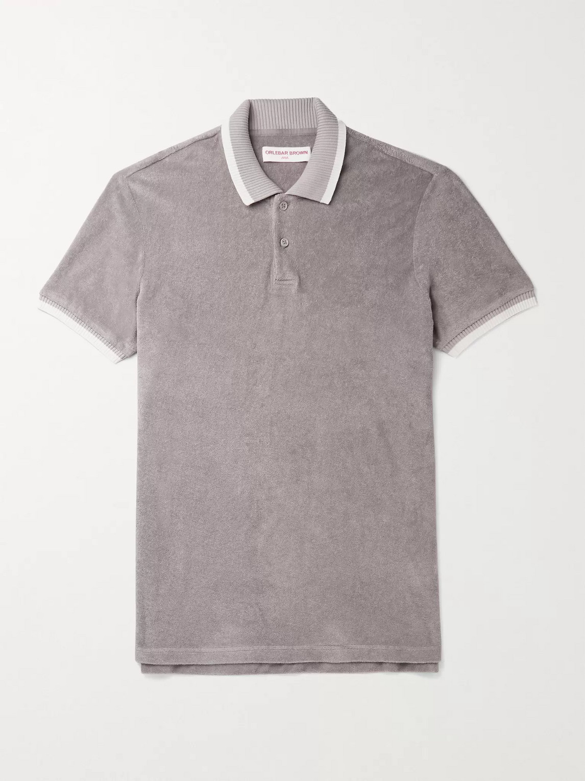 ORLEBAR BROWN JARRETT CONTRAST-TIPPED COTTON-TERRY POLO SHIRT