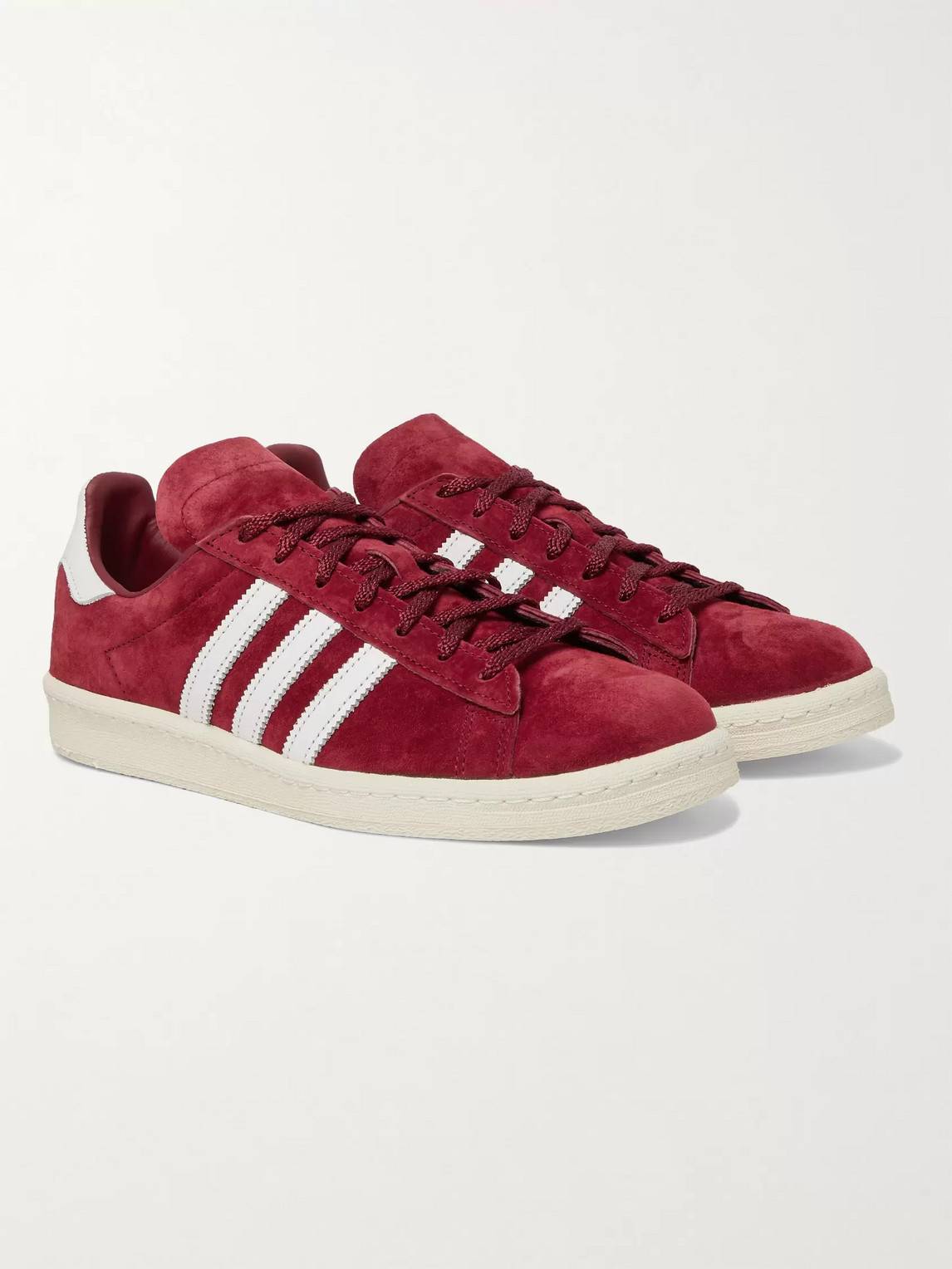 ADIDAS ORIGINALS CAMPUS 80S LEATHER-TRIMMED SUEDE SNEAKERS