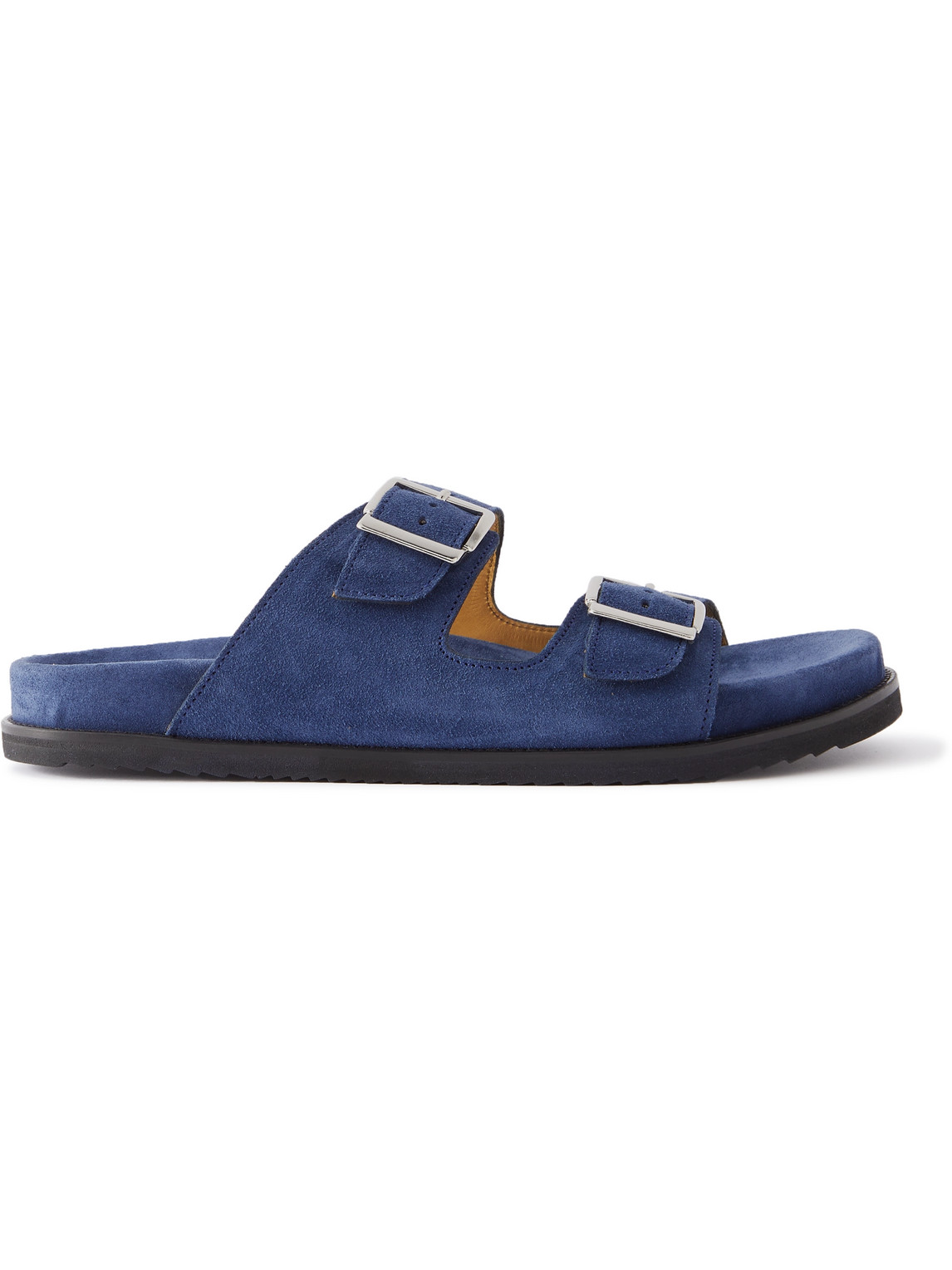 Mr P David Regenerated Suede By Evolo® Sandals In Blue