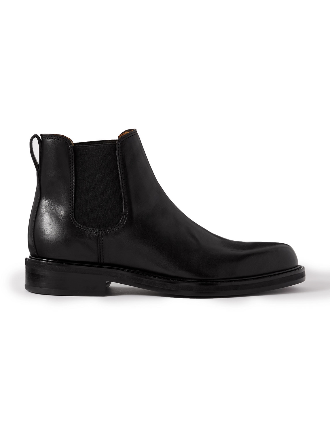 Mr P. Olie Leather Chelsea Boots In Black