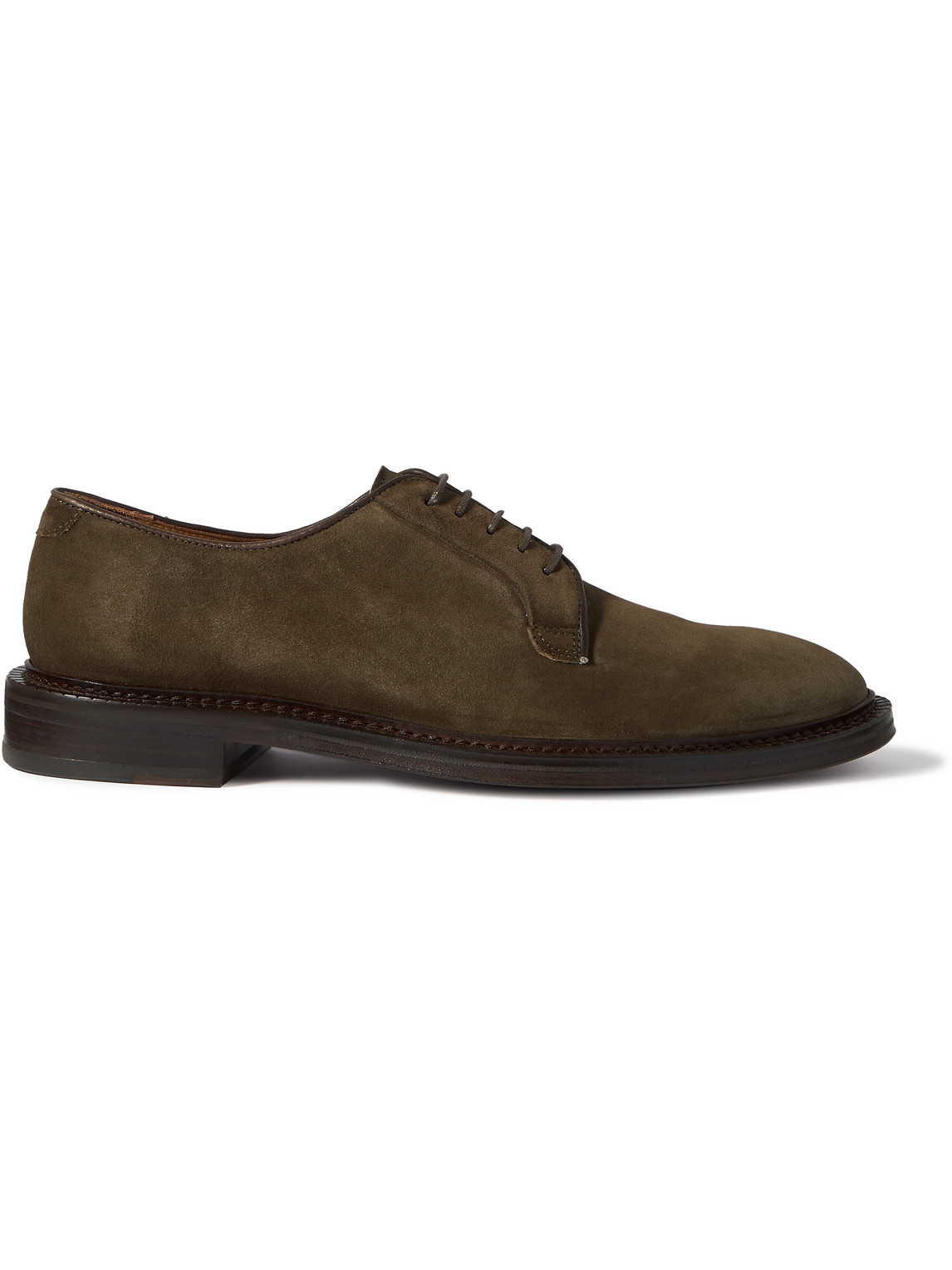 Mr P Lucien Regenerated Suede By Evolo® Derby Shoes In Green