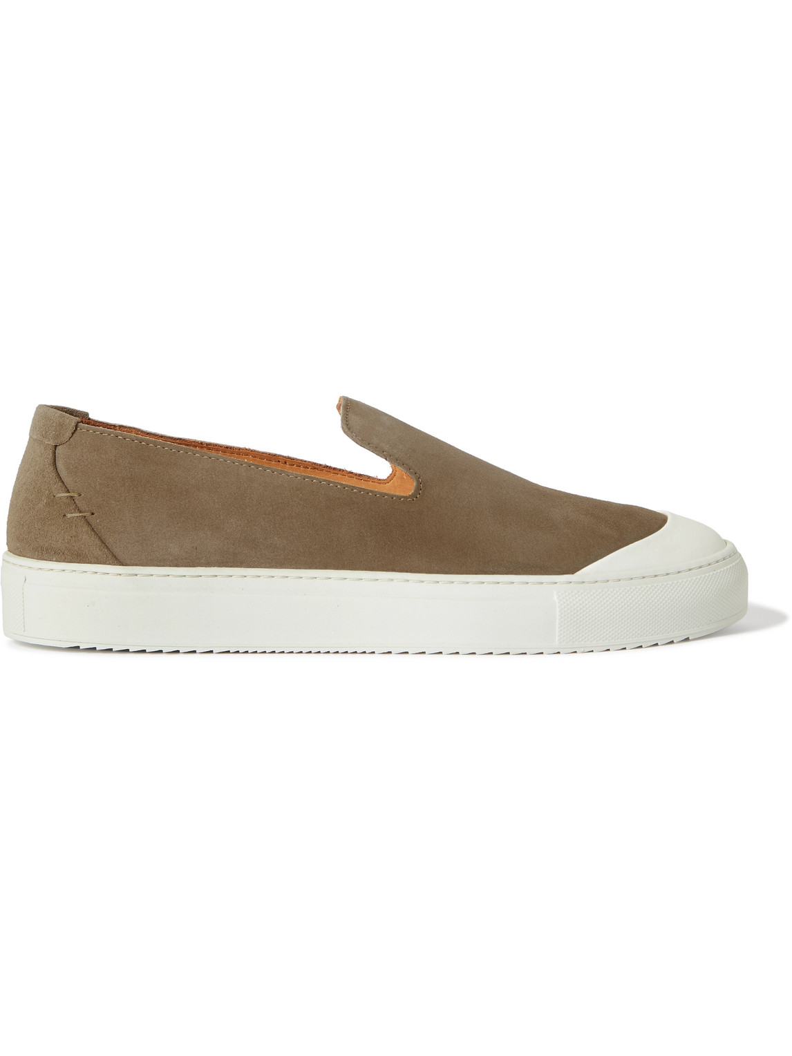 Mr P. Larry Regenerated Suede By Evolo® Slip-on Sneakers In Neutrals