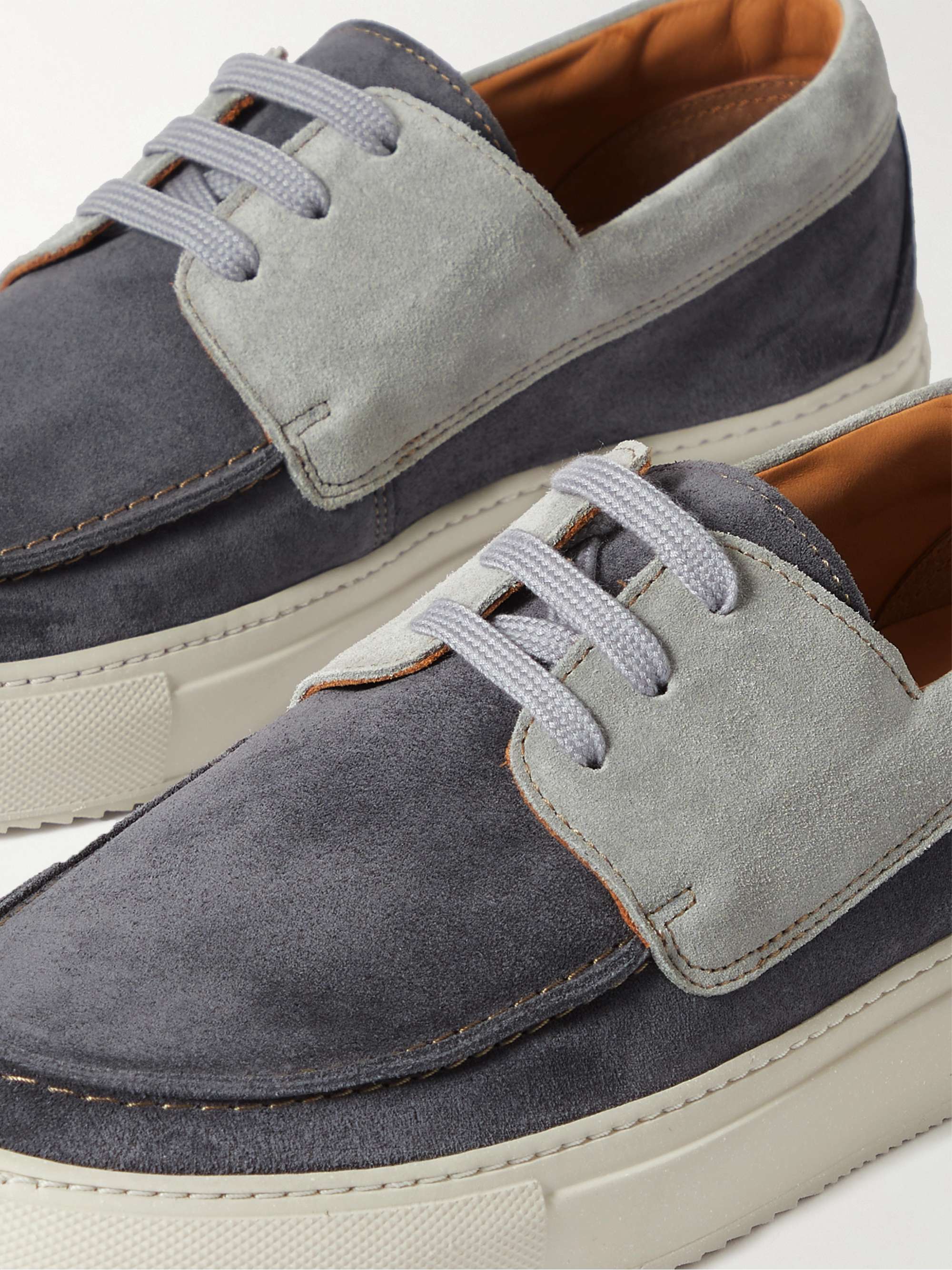 MR P. Larry Two-Tone Regenerated Suede by evolo® Boat Shoes