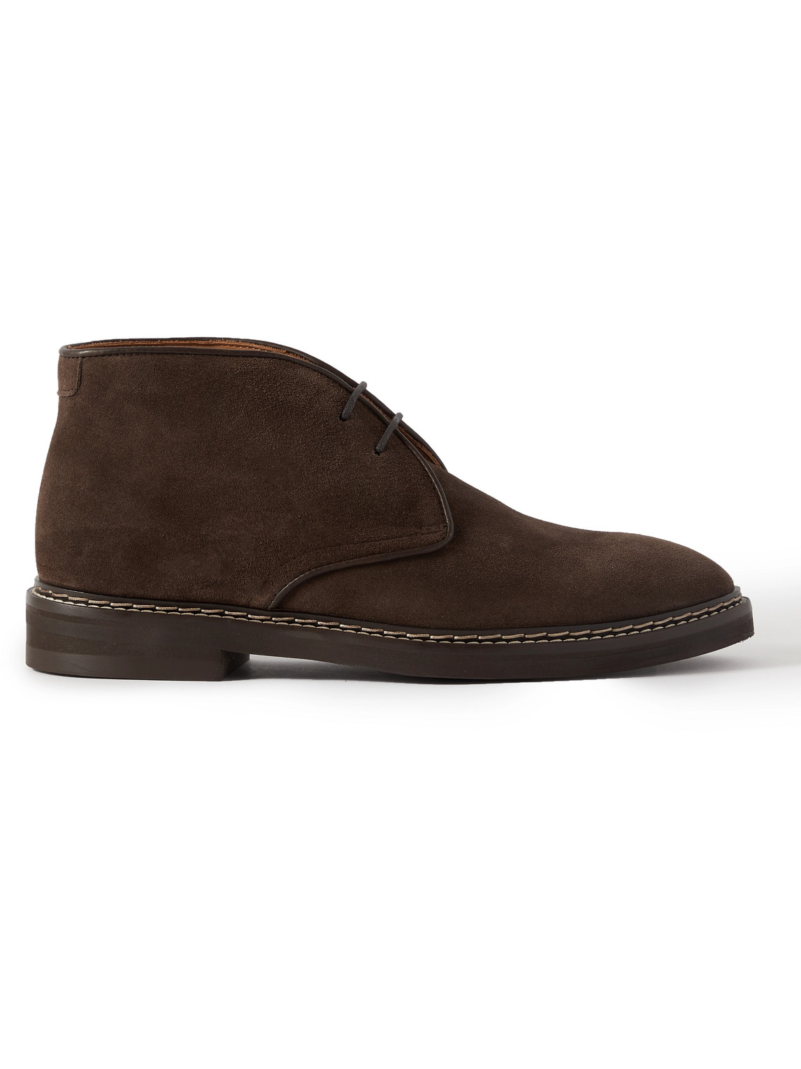 Mr P Lucien Regenerated Suede By Evolo® Desert Boots In Brown