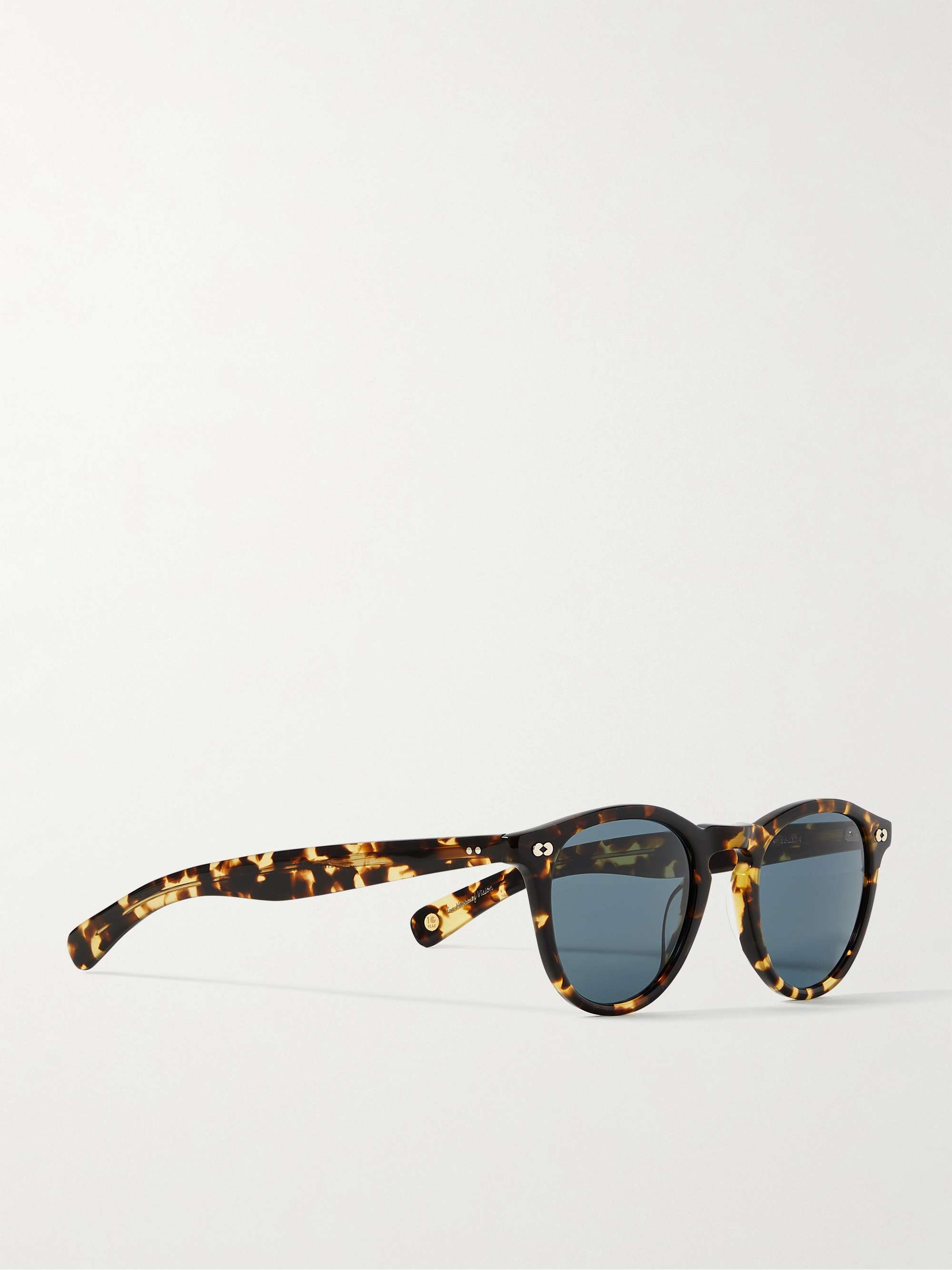 GARRETT LEIGHT CALIFORNIA OPTICAL Hampton X 46 Round-Frame Tortoiseshell Acetate Sunglasses